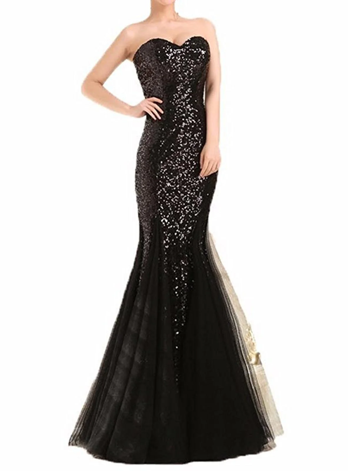 1930s Vintage Sequin Strapless Dress - Image 23