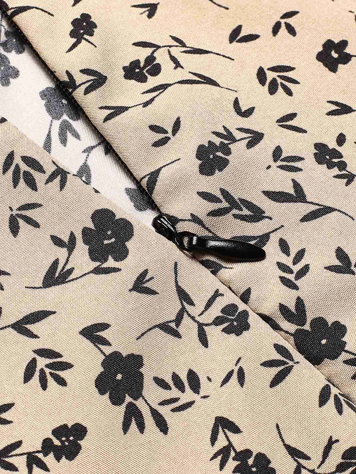 1930s Wrap V-Neck Patchwork Ruffle Dress - Image 7