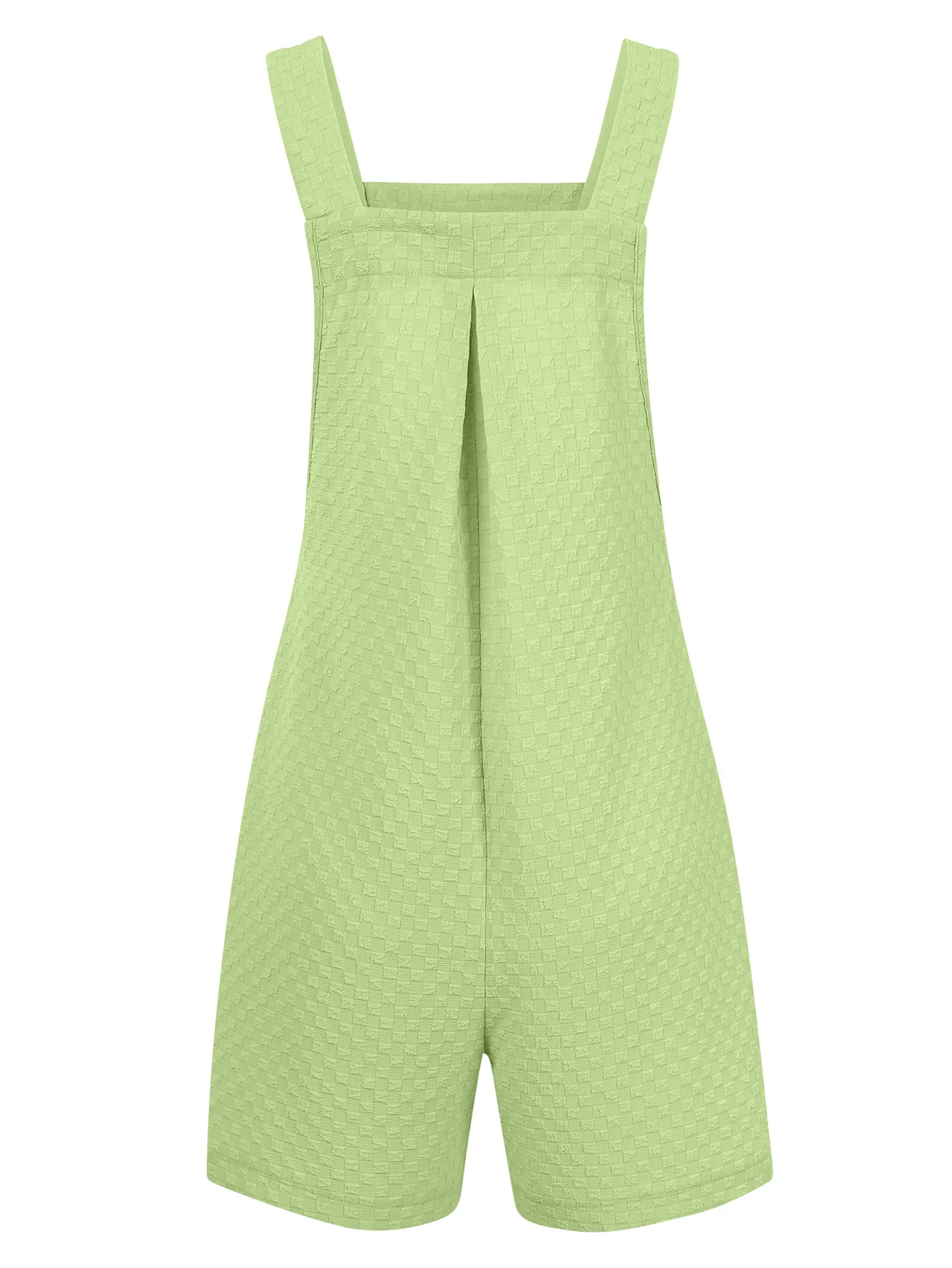 1940s Button Pocket Strap Straight Romper - Image 2