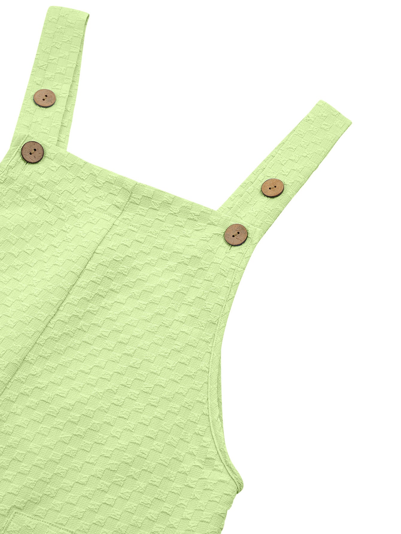 1940s Button Pocket Strap Straight Romper - Image 3