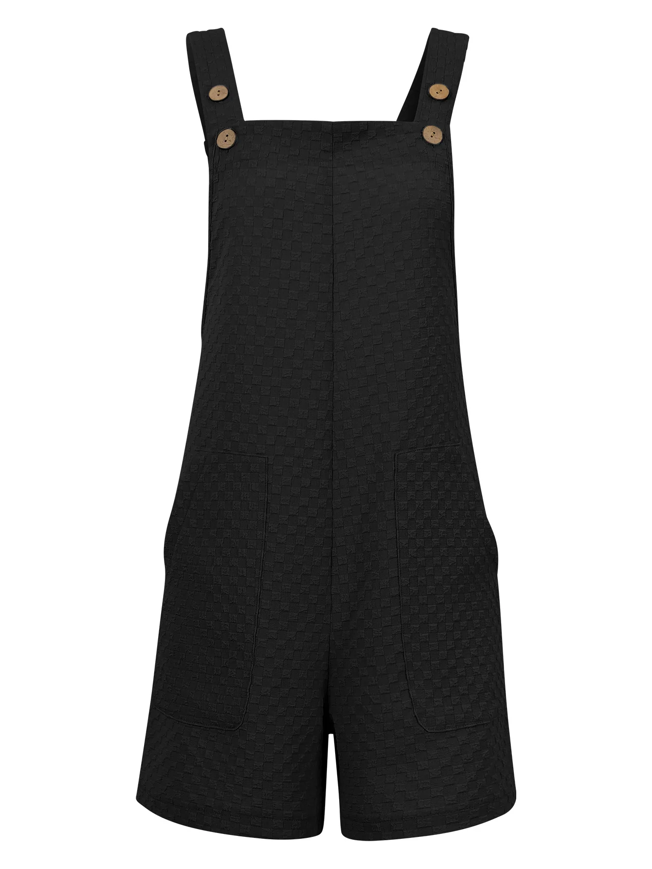 1940s Button Pocket Strap Straight Romper - Image 5