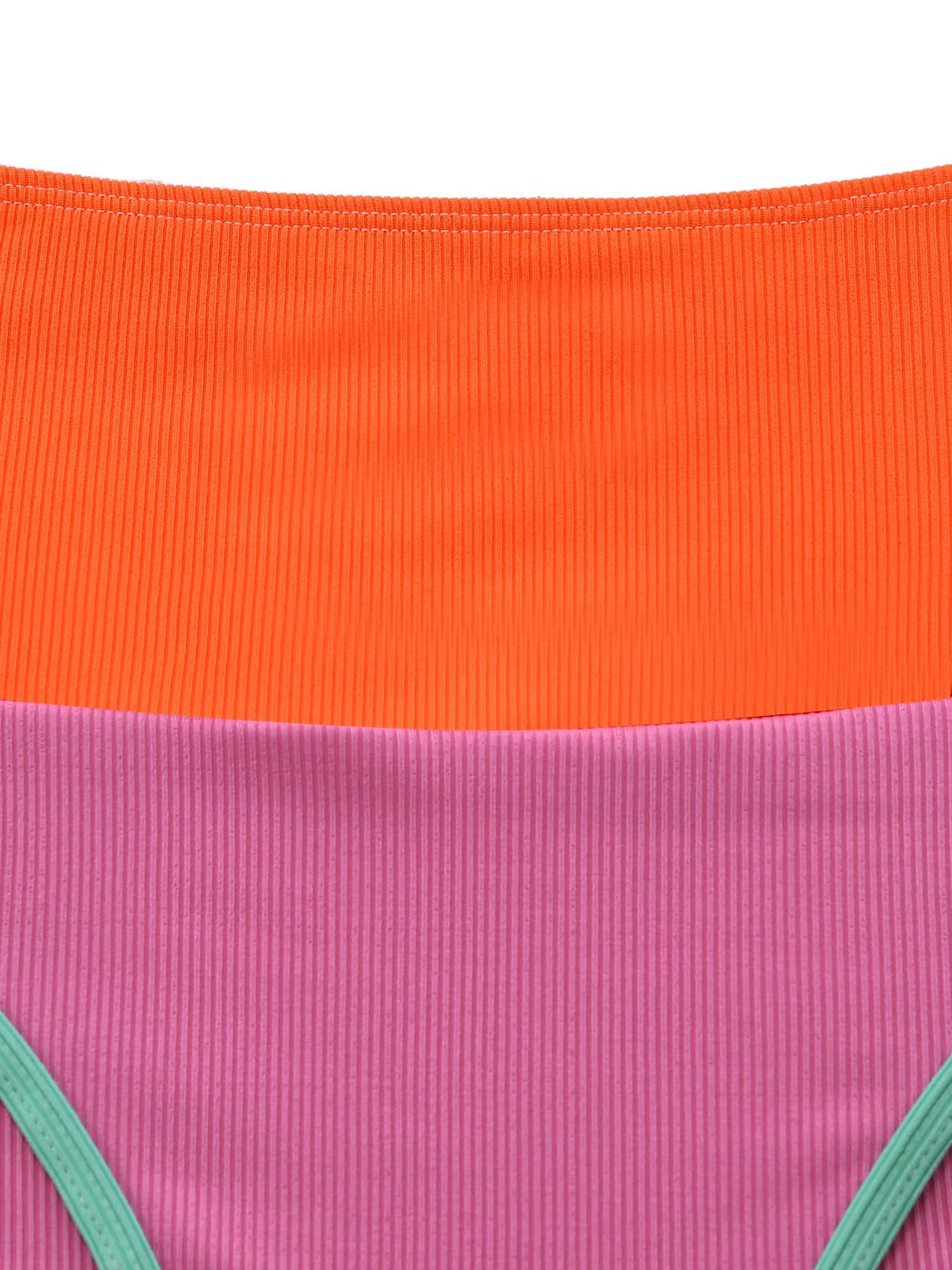 1940s Color-Block Halter High-Waisted Bikini Set - Image 6