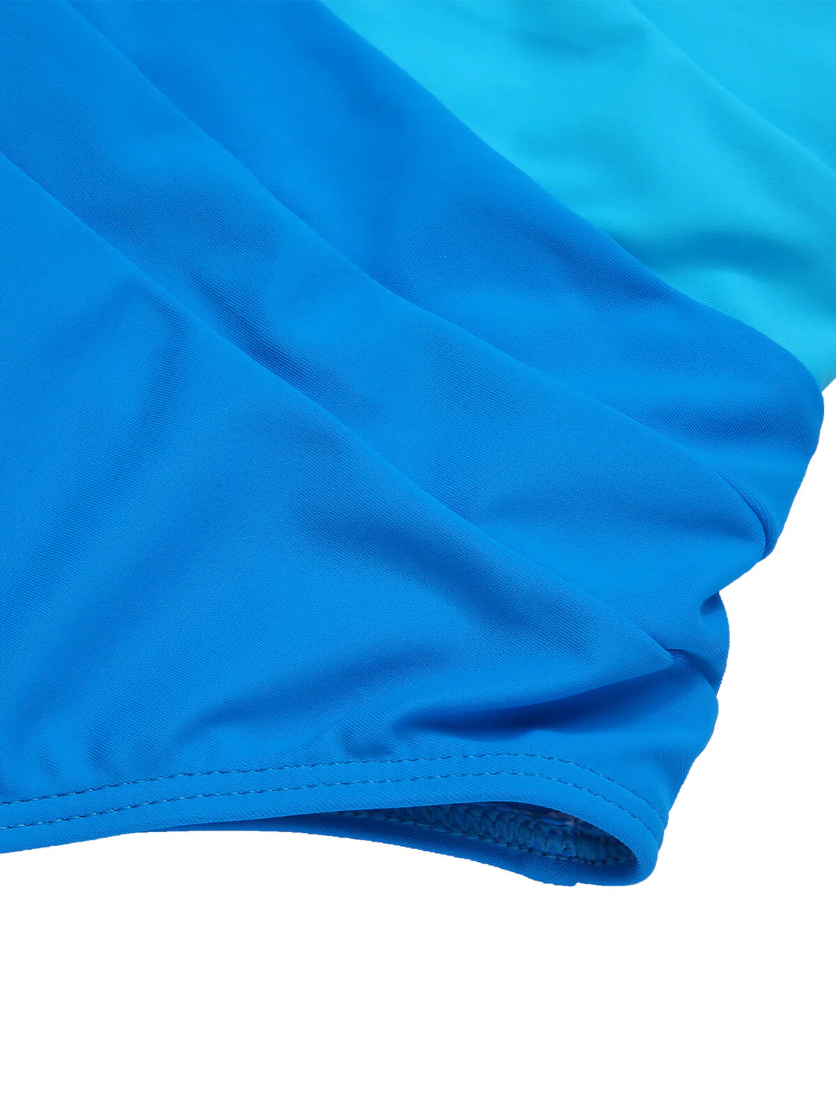 1940s Color Block One Shoulder One-Piece Swimsuit - Image 13