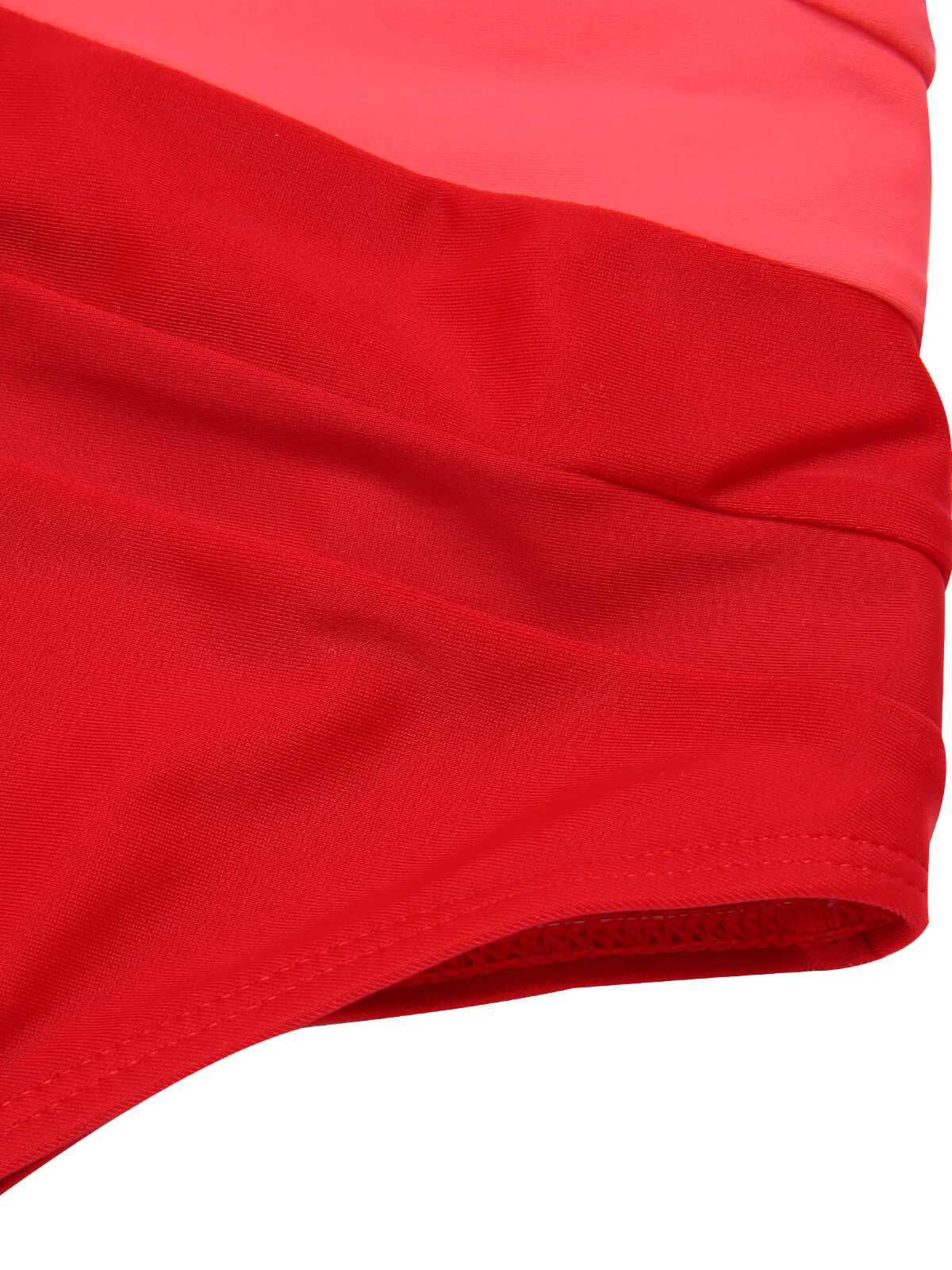 1940s Color Block One Shoulder One-Piece Swimsuit - Image 6
