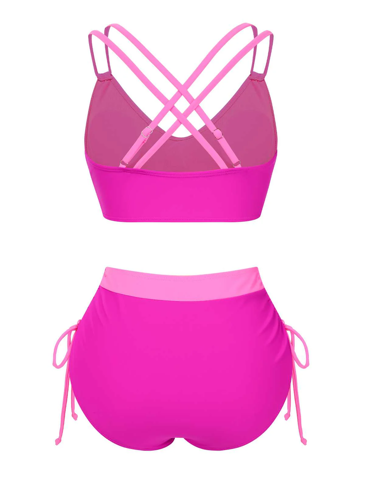 1940s Criss-Cross High-Waist Side-Tie Bikini - Image 3