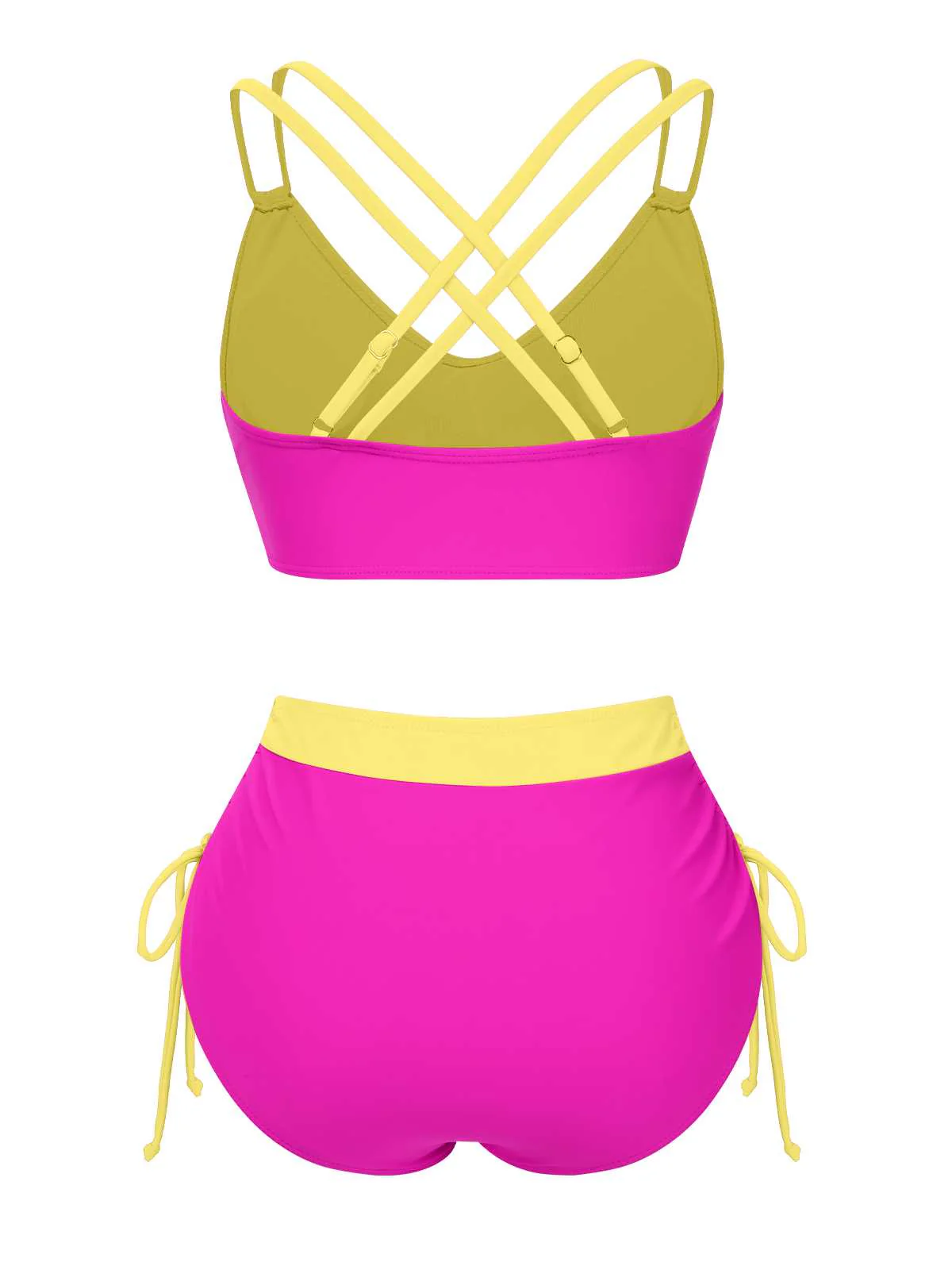 1940s Criss-Cross High-Waist Side-Tie Bikini - Image 7