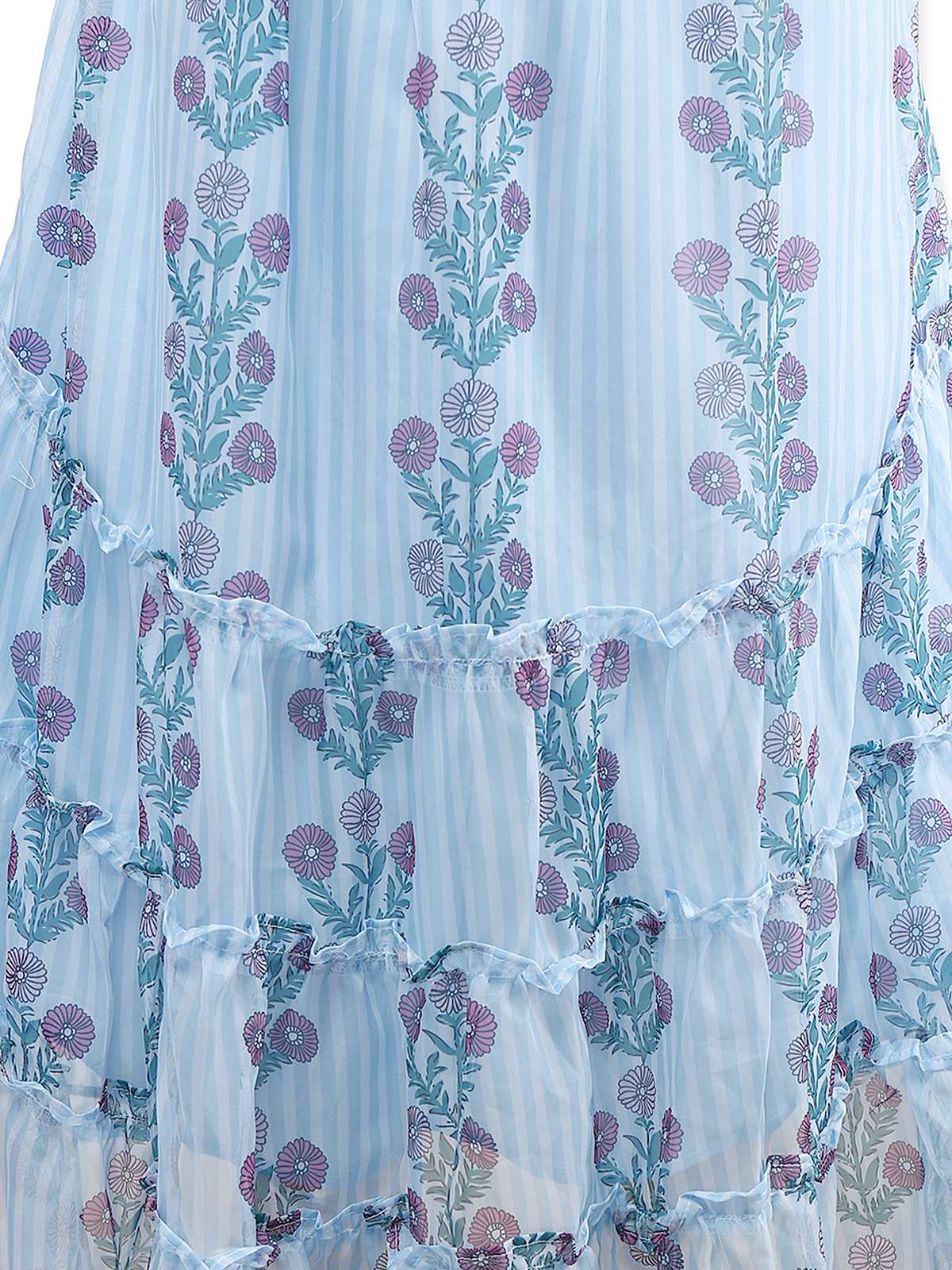 1940s Daisy Mesh Patchwork Smocked Dress - Image 4