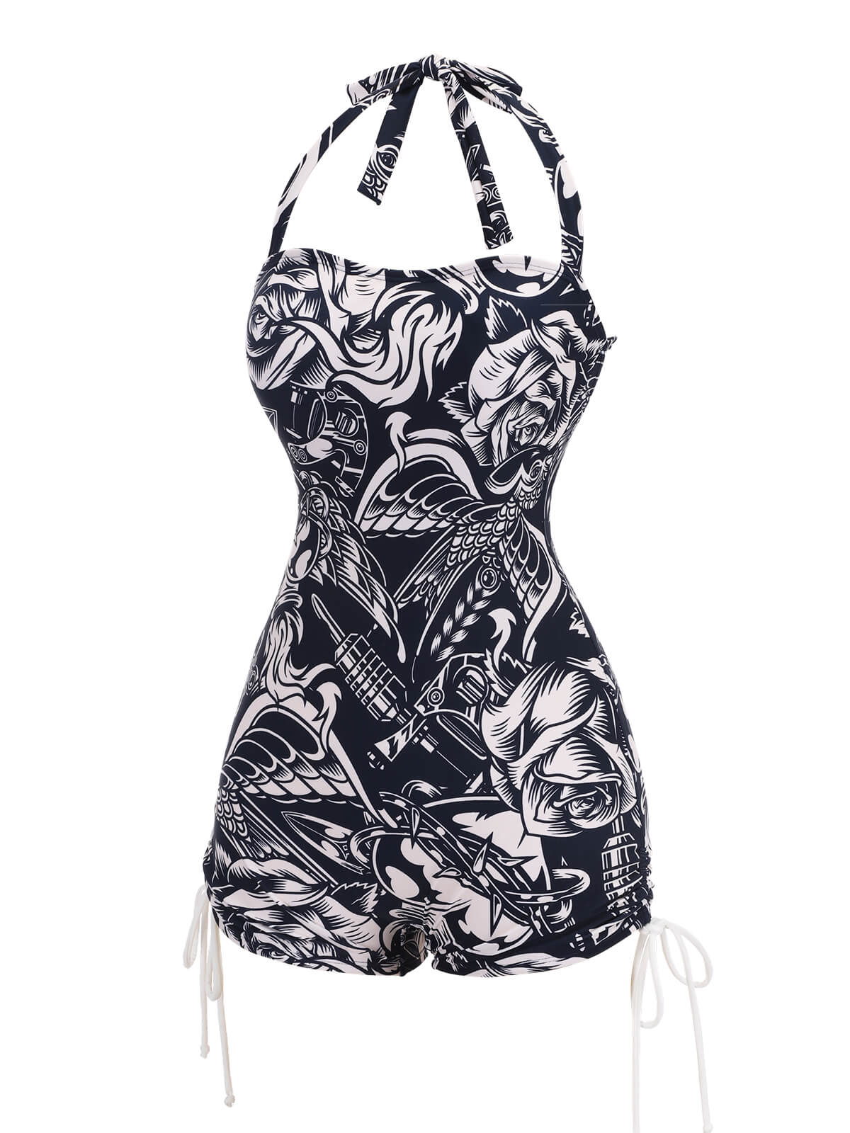 1940s Dark Comics Halter Swimsuit - Image 3