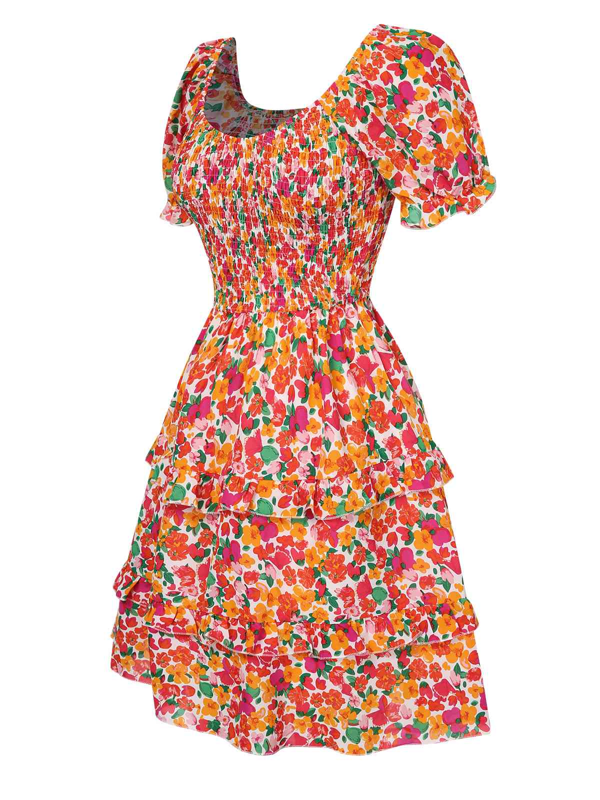 1940s Ditsy Floral Puff Wrinkle Dress - Image 10