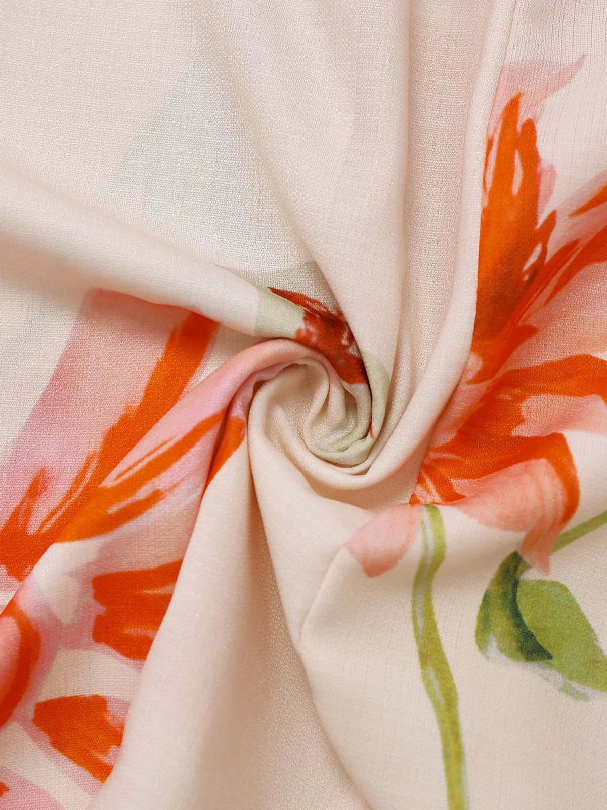 1940s Floral Backless Wide Strap Dress - Image 5