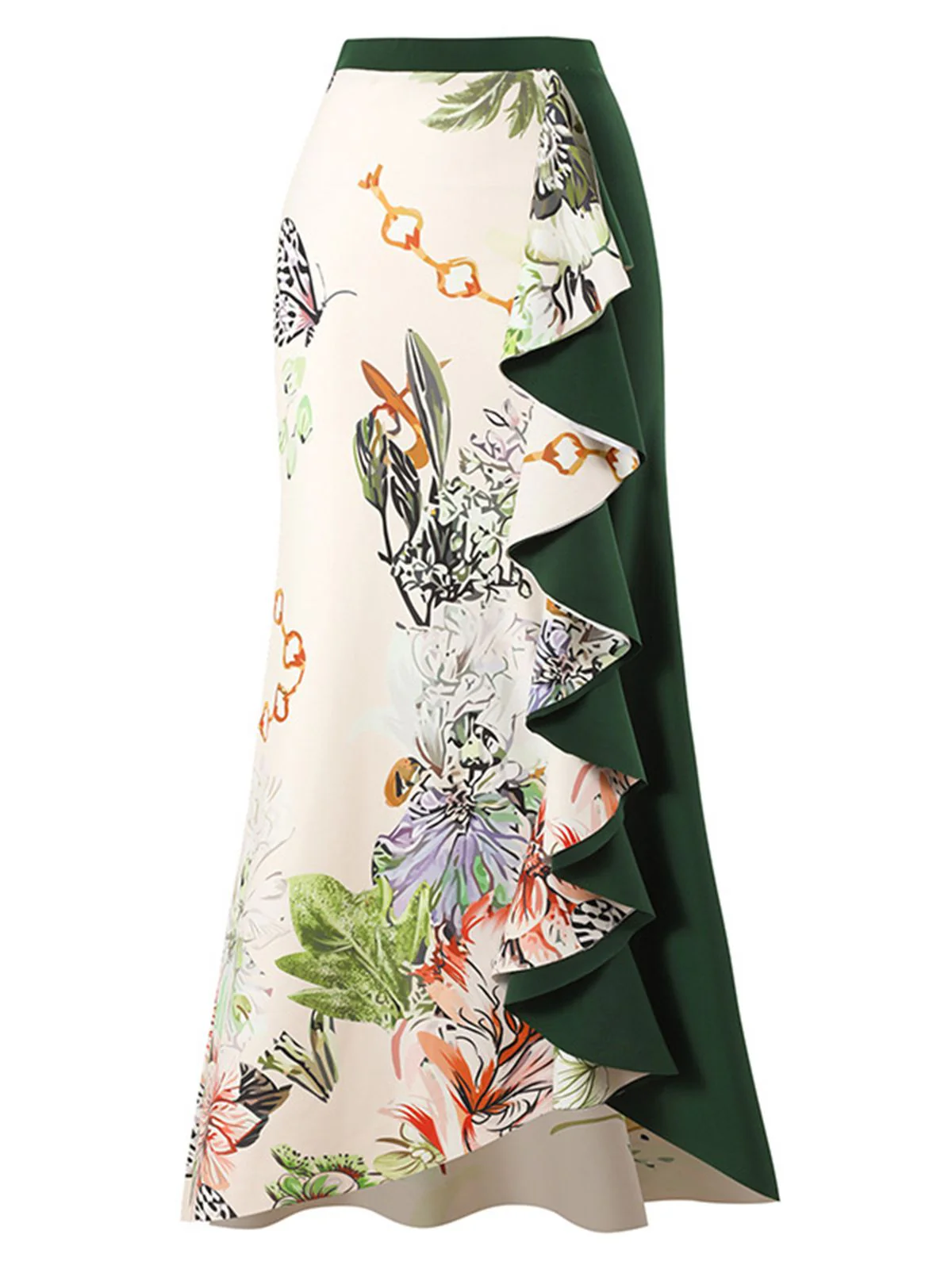 1940s Floral One Shoulder Swimsuit & Cover Up - Image 3