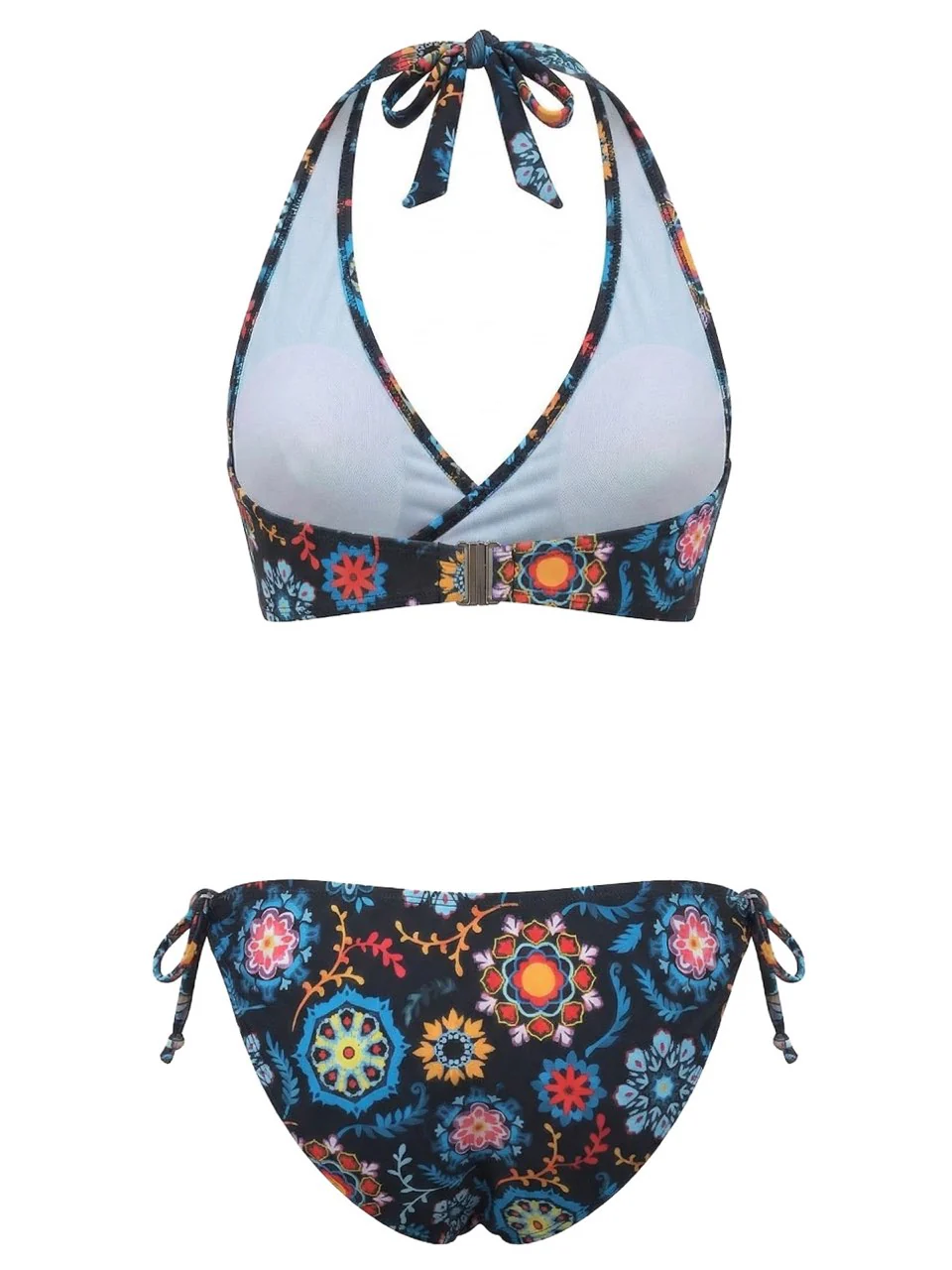 1940s Floral Print Halter Bikini Set - Image 5