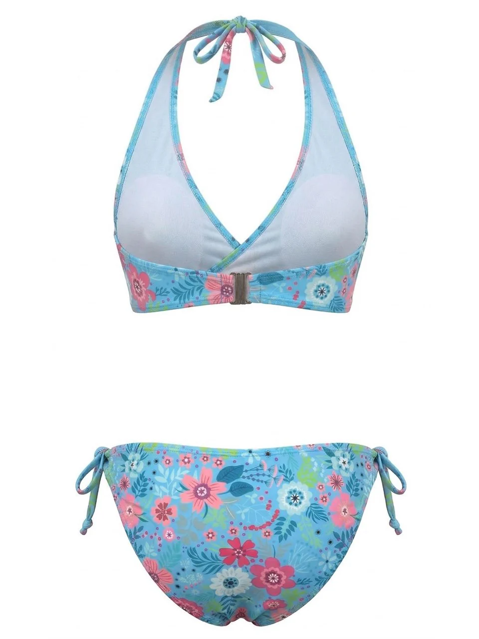 1940s Floral Print Halter Bikini Set - Image 7