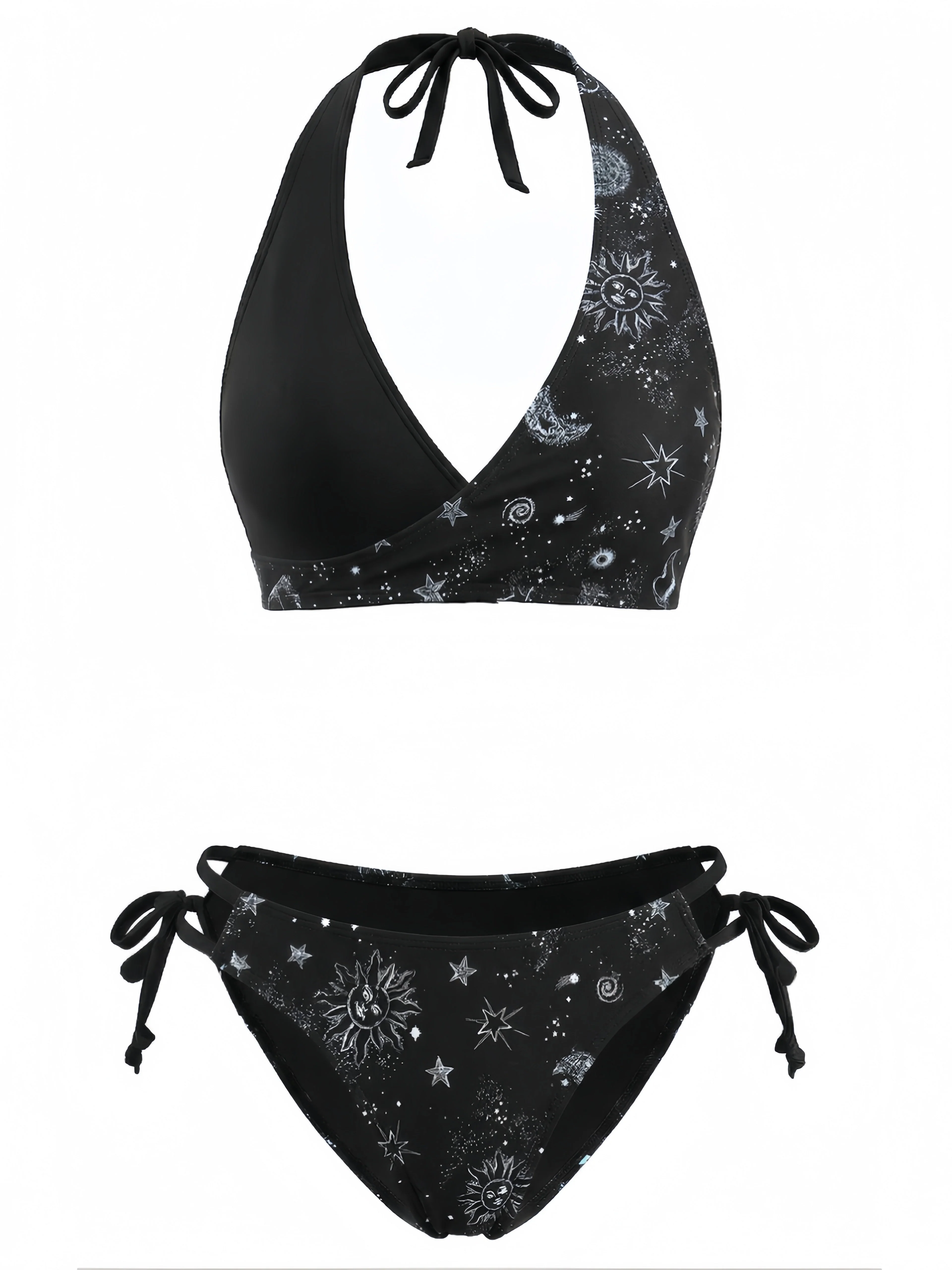 1940s Floral Print Halter Bikini Set - Image 8