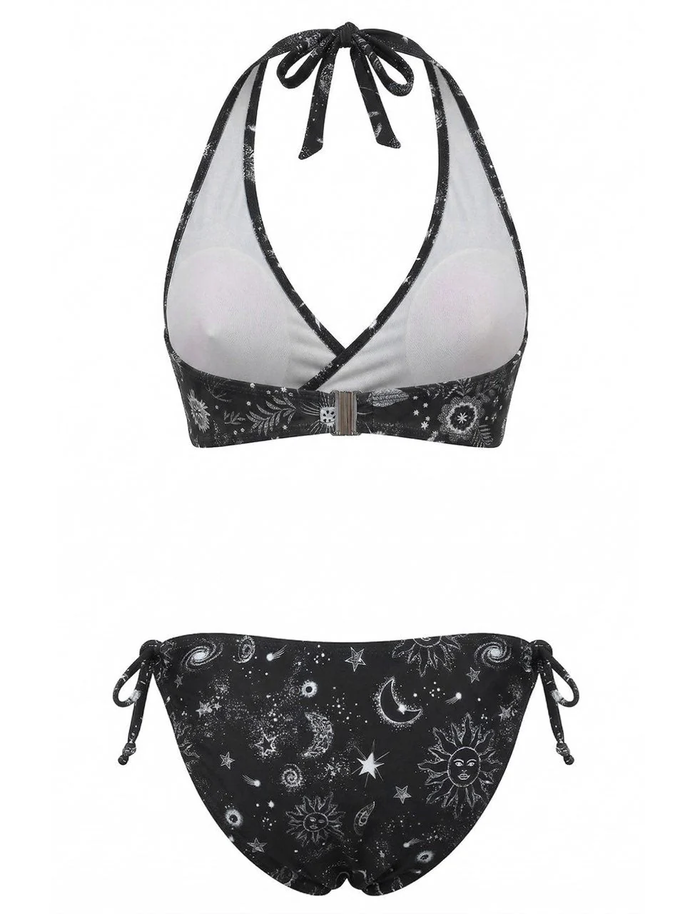 1940s Floral Print Halter Bikini Set - Image 9