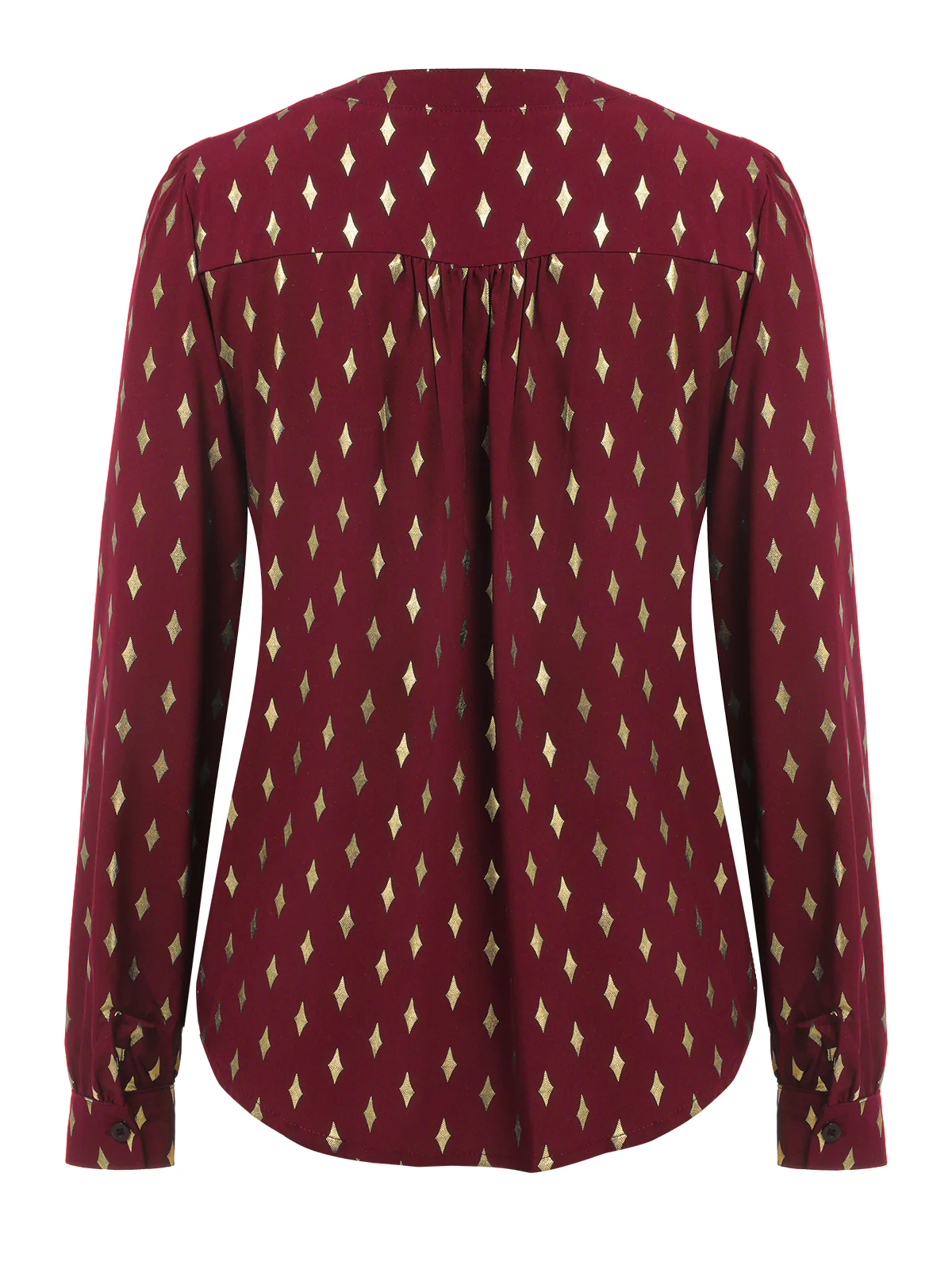1940s Foil Stamping Stars V-Neck Blouse - Image 25