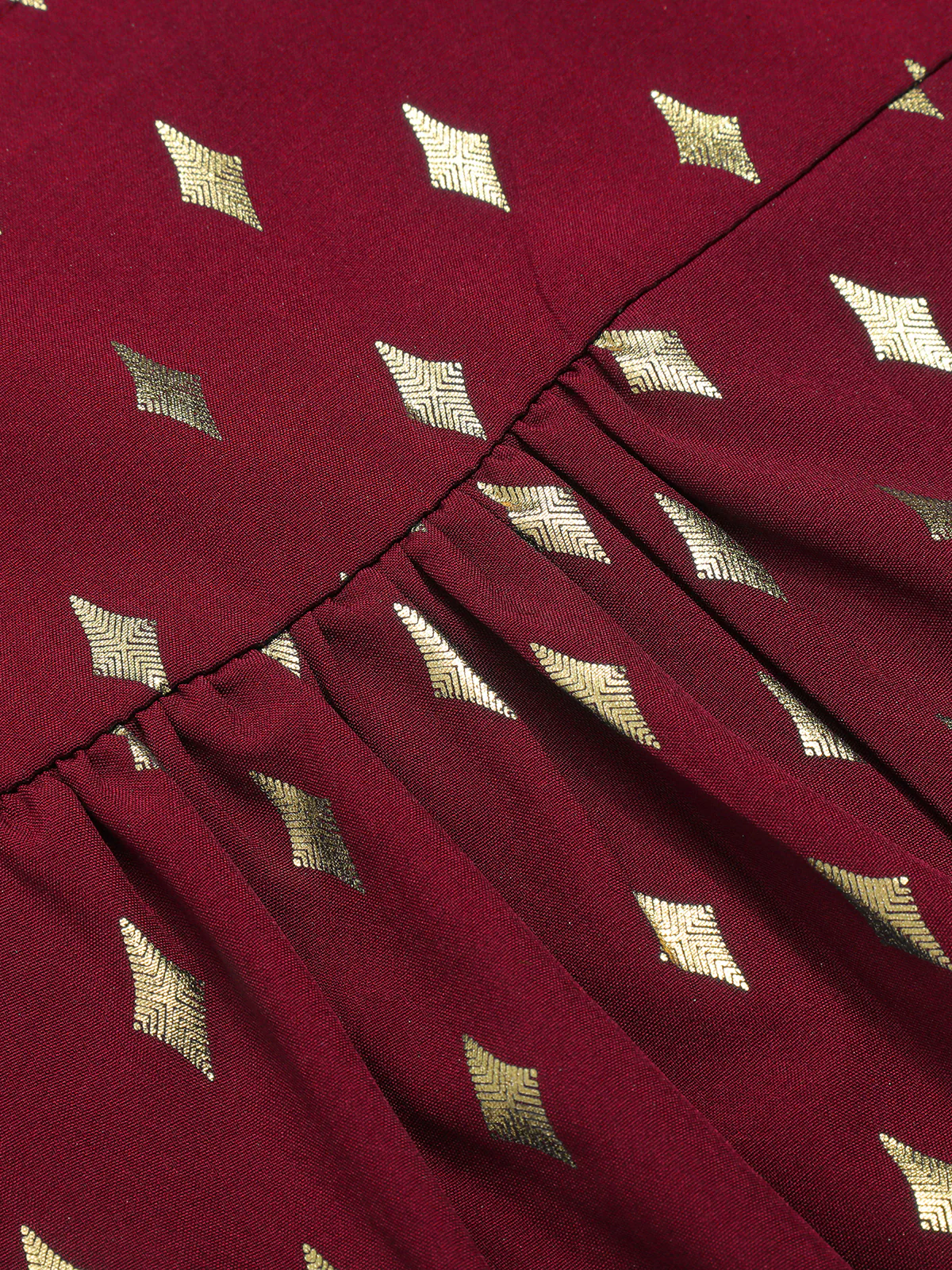 1940s Foil Stamping Stars V-Neck Blouse - Image 28