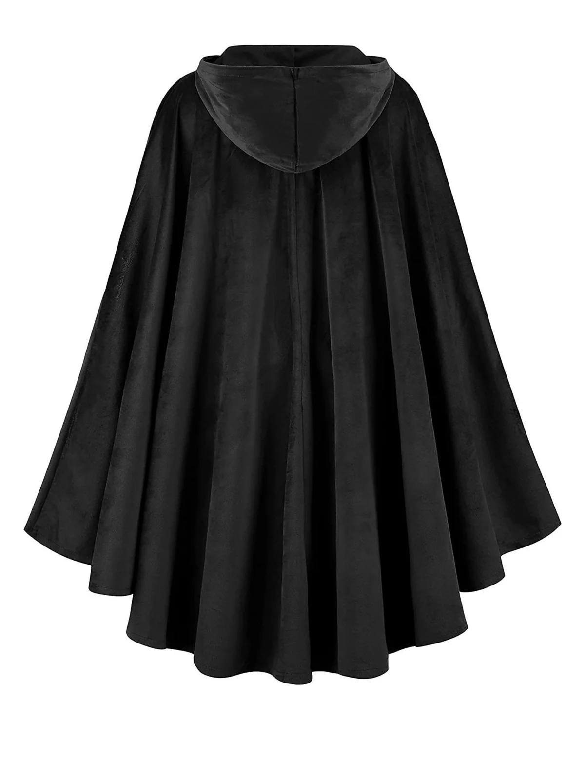 1940s Halloween Medieval Faux-Suede Cloak - Image 2