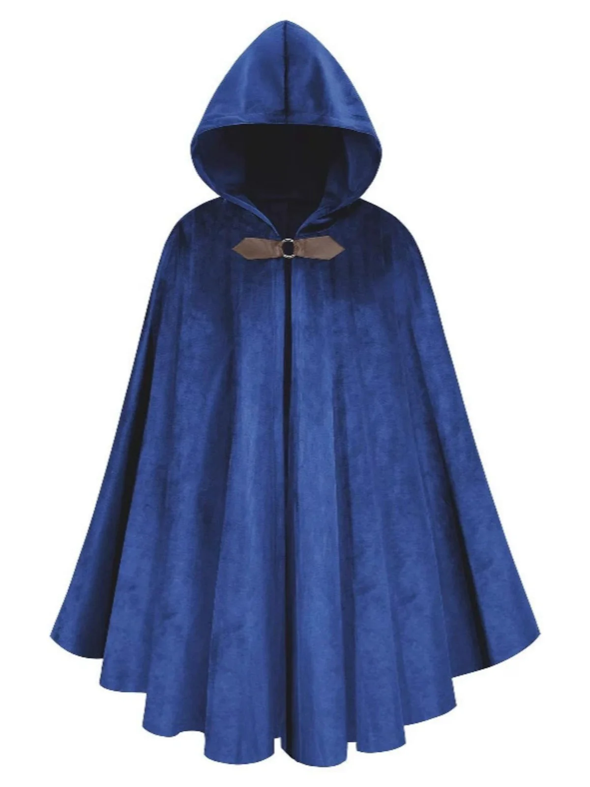 1940s Halloween Medieval Faux-Suede Cloak - Image 3