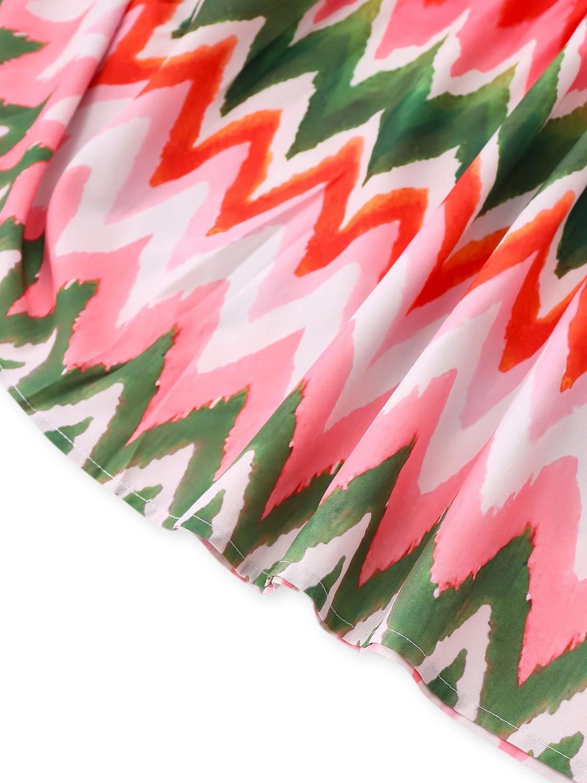 1940s Halter Geometric Print Vacation Dress - Image 4