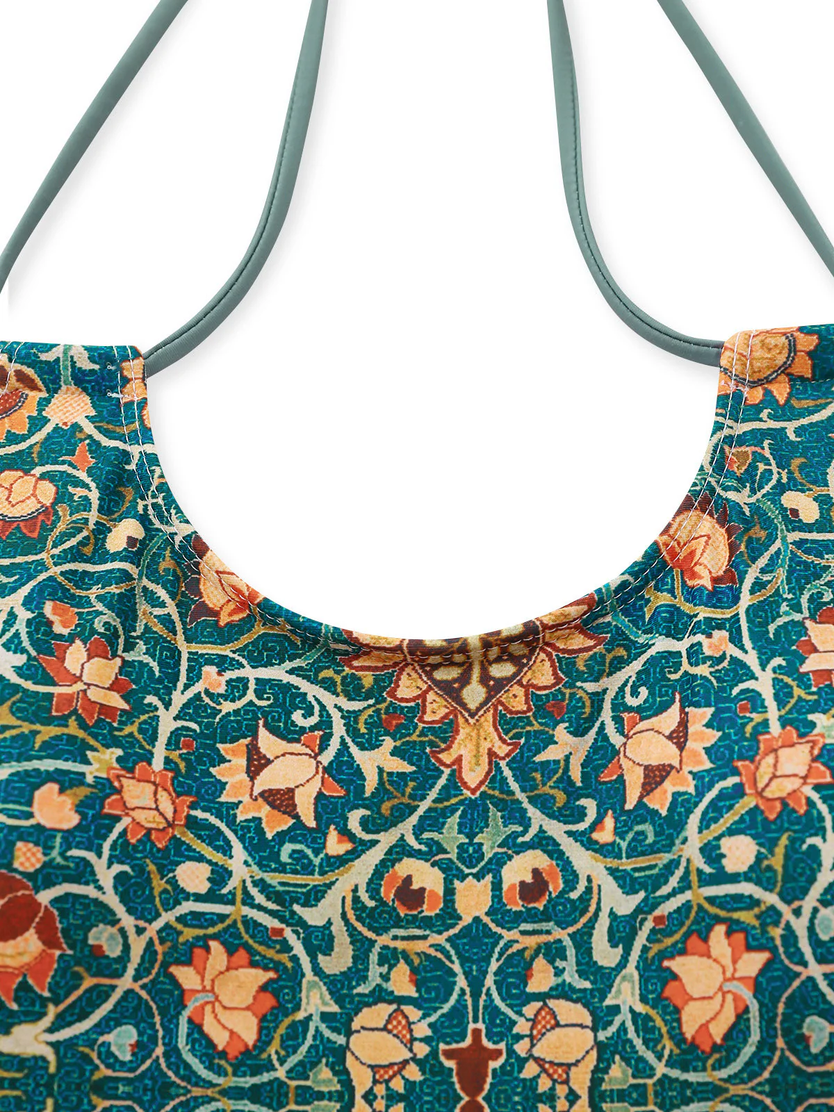 1940s Halter Retro Floral Prints Tankini Set - Image 8
