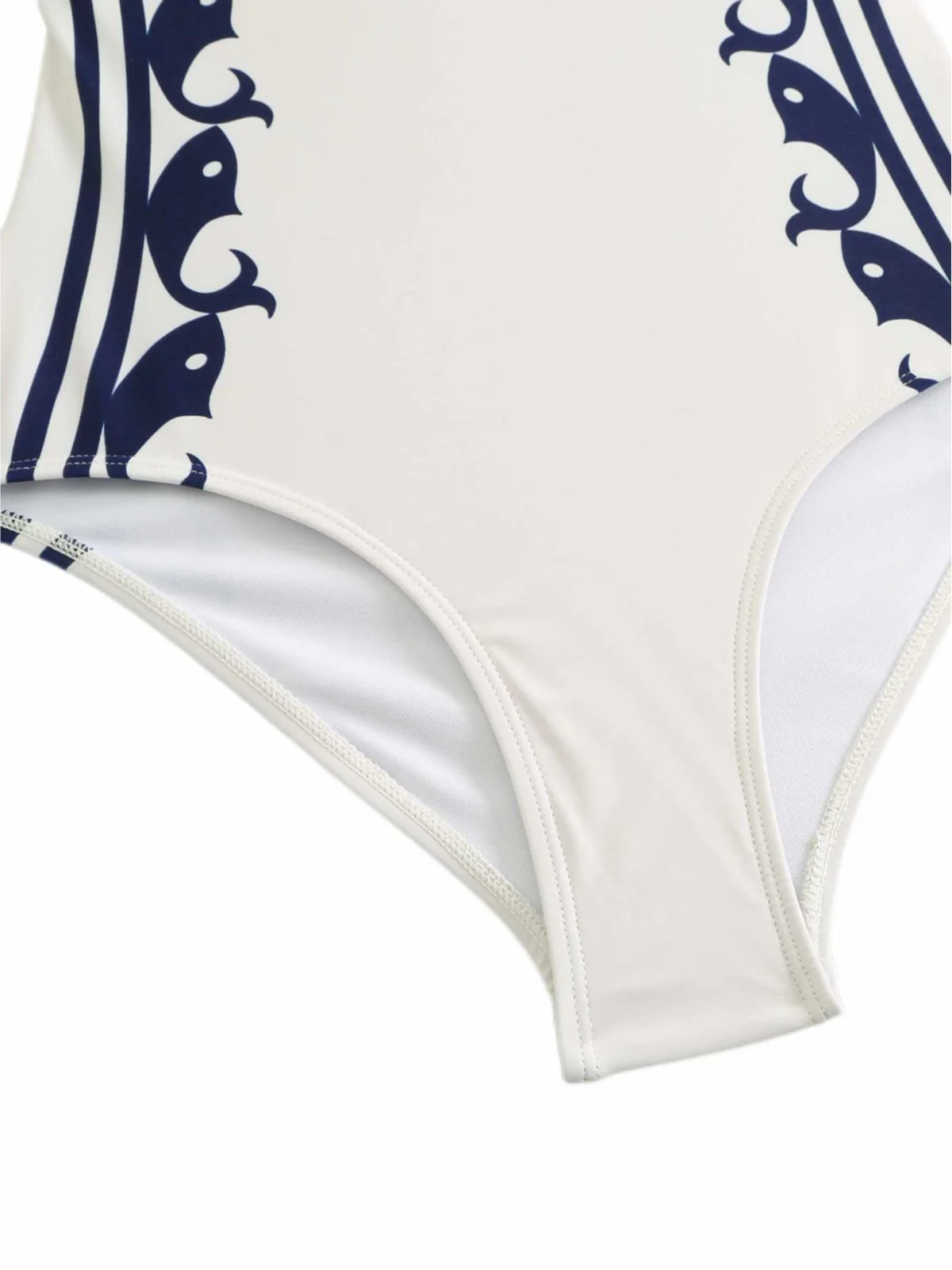1940s Halter Swimsuit & Sailor-Stripe Shorts Set - Image 5
