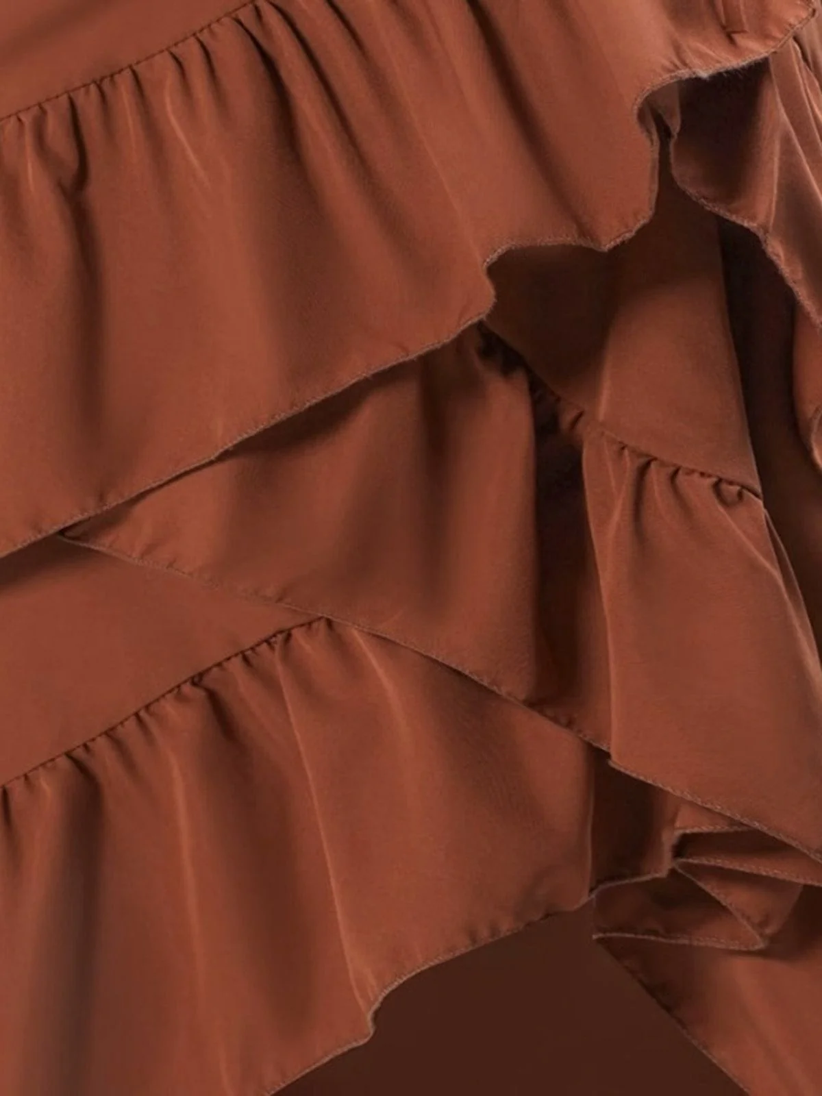 1940s High-Waist Paneled Ruffle Hem Skirt - Image 5
