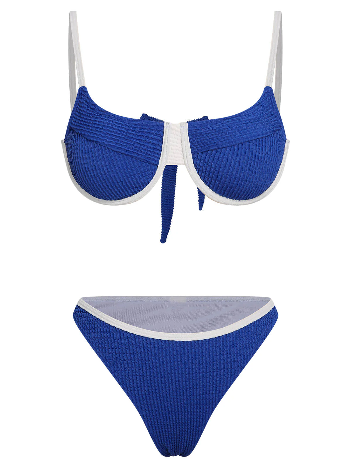 1940s Knitted Back Strap Bikini - Image 2