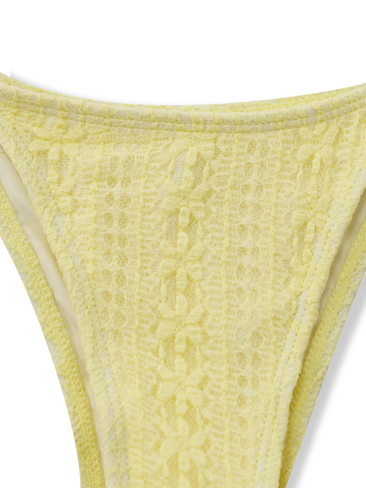 1940s Lace Knit Double-Layer Fabric Tankini Set - Image 6