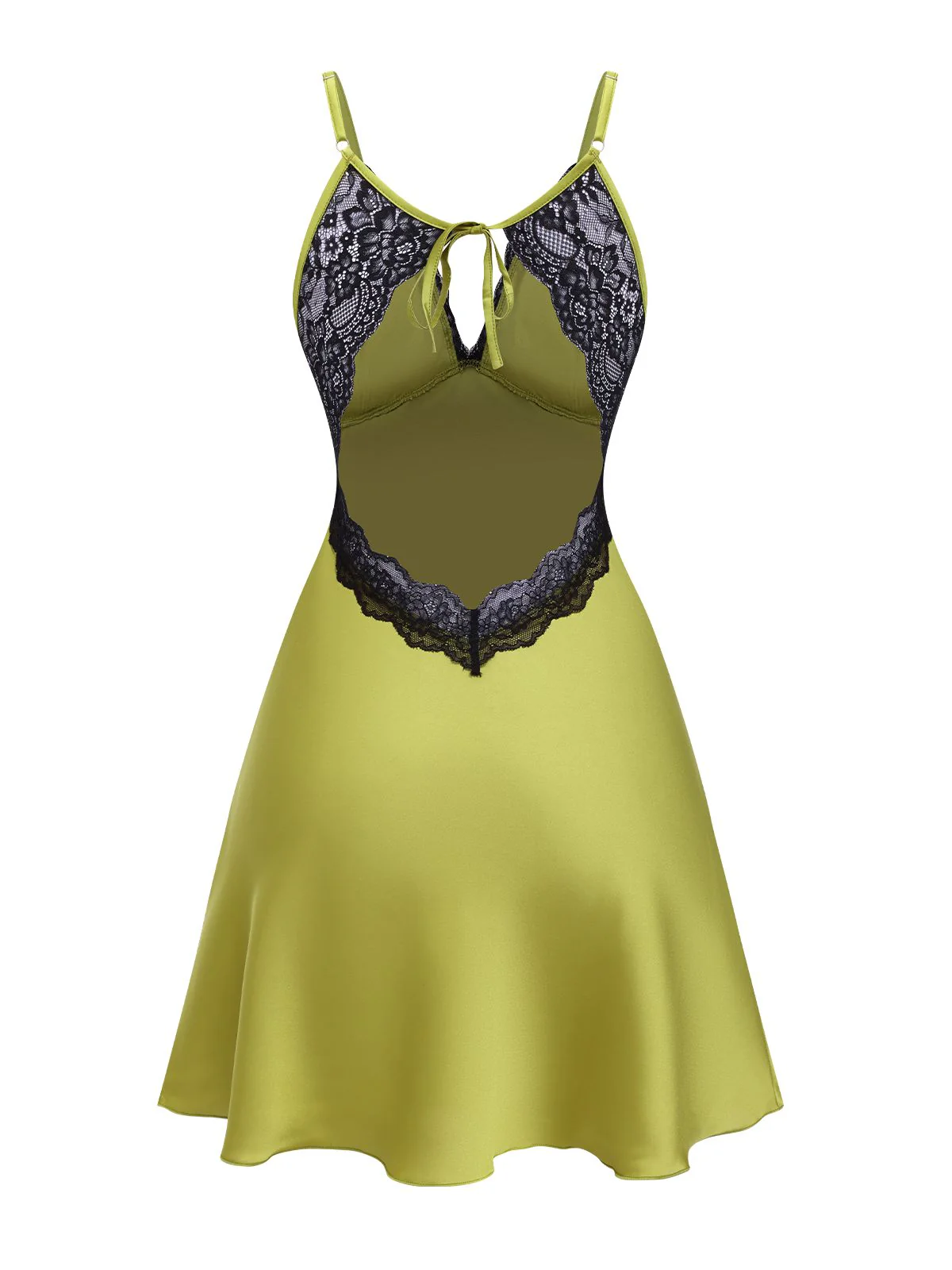 1940s Lace Suspender Patchwork Backless Nightgown - Image 2