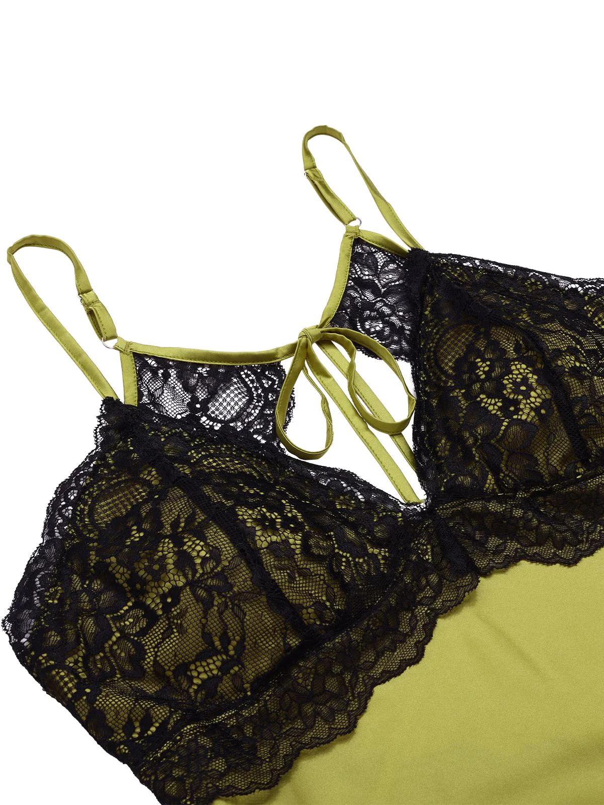 1940s Lace Suspender Patchwork Backless Nightgown - Image 3