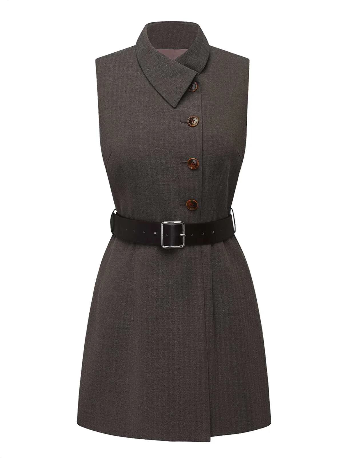 1940s Lapel Belted Jacket With Detachable Cape - Image 8