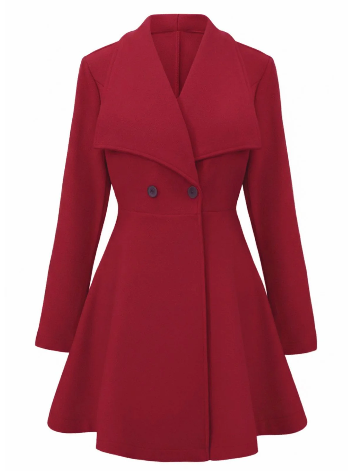 1940s Lapel Solid Tailored Coat - Image 10