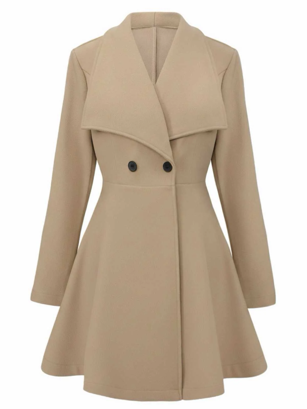 1940s Lapel Solid Tailored Coat - Image 4