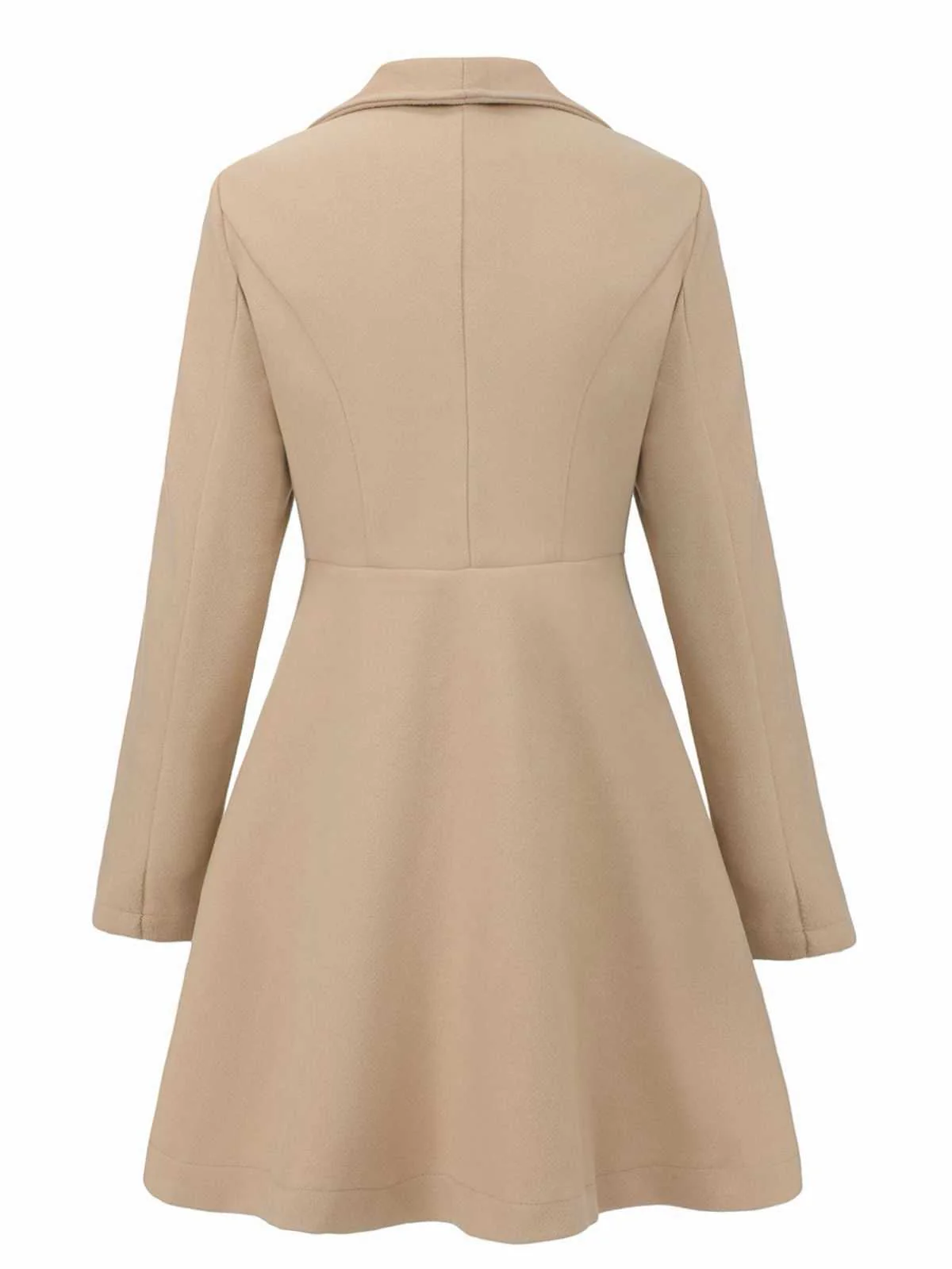 1940s Lapel Solid Tailored Coat - Image 5