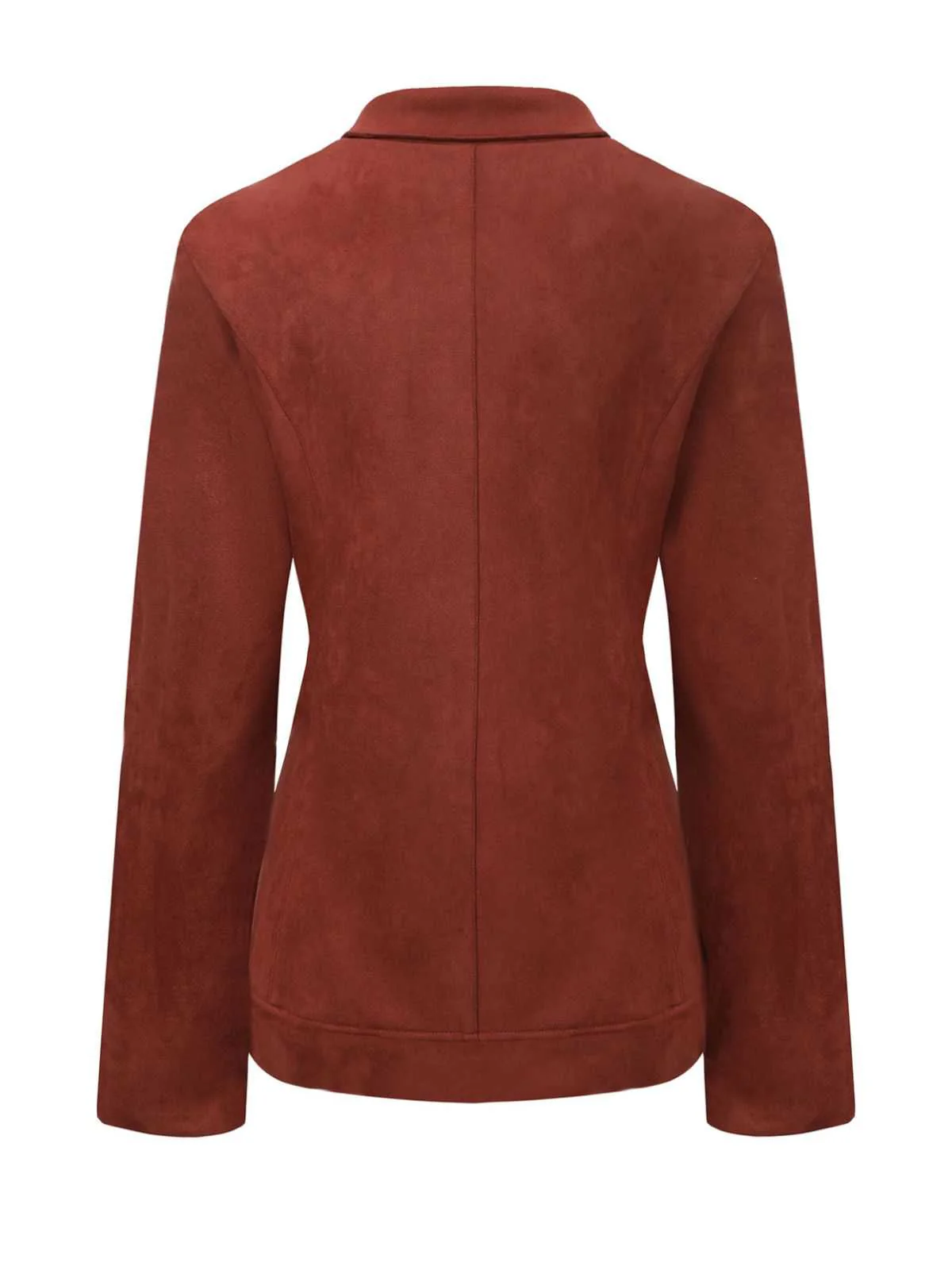 1940s Lapel Suede Pocket Blazer - Image 3