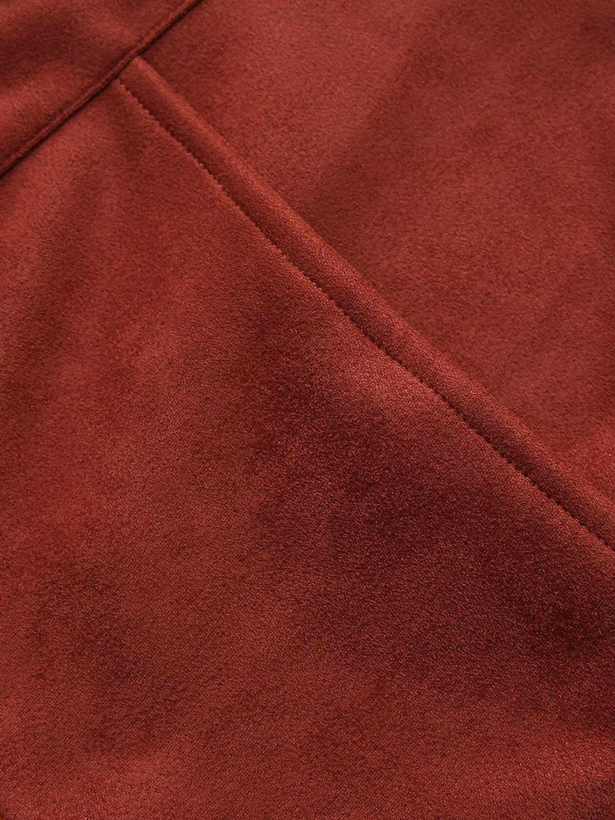 1940s Lapel Suede Pocket Blazer - Image 8