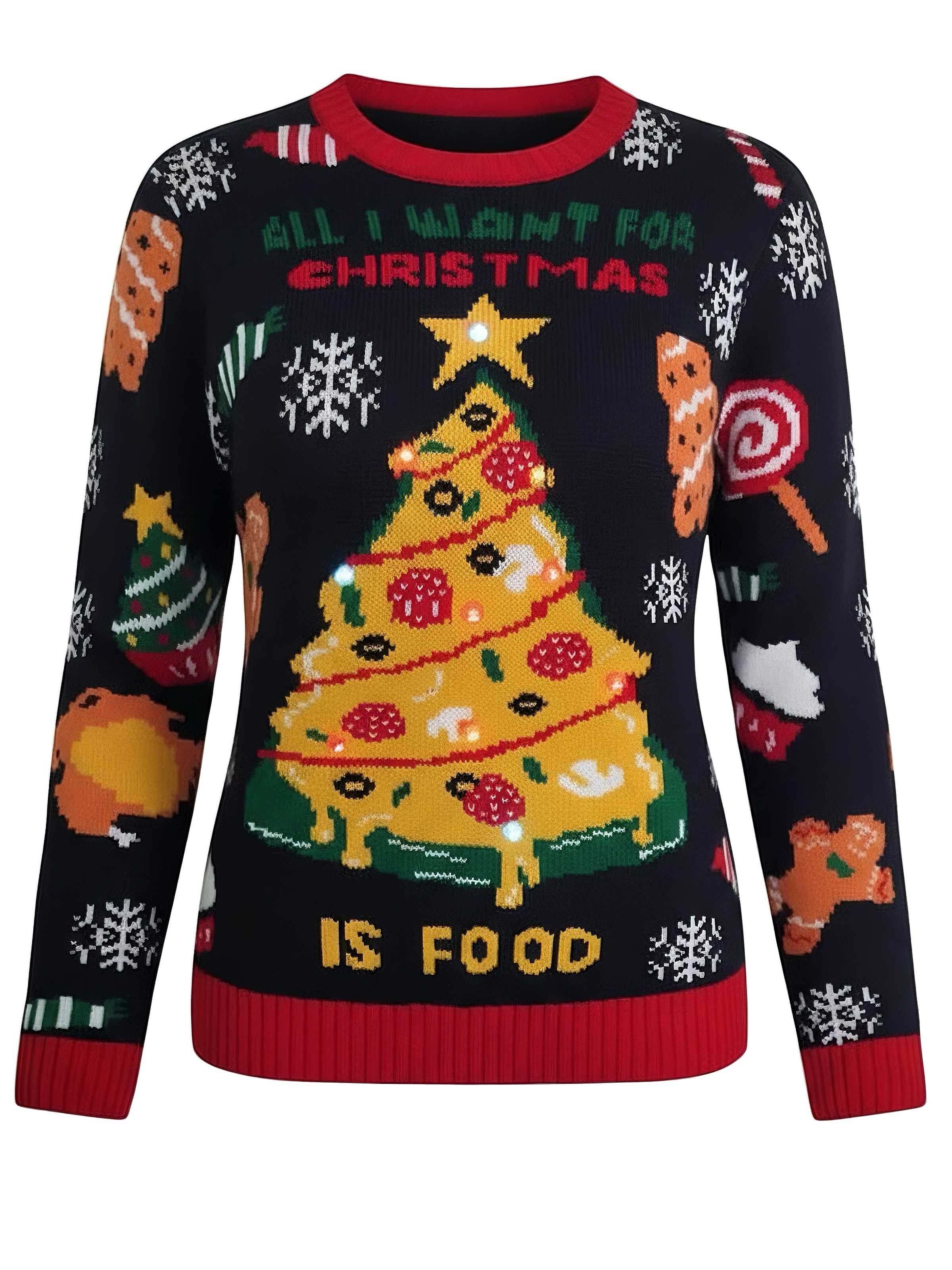 1940s Led Light-Up Jacquard Christmas Sweater - Image 2