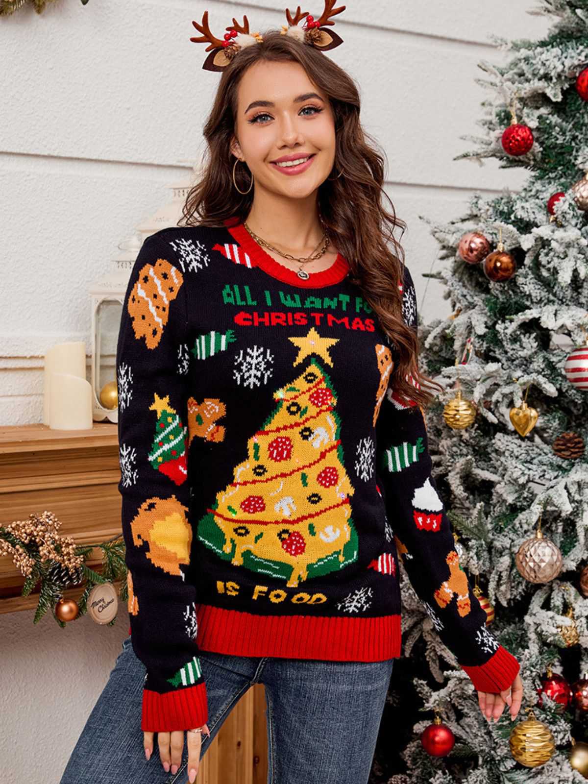 1940s Led Light-Up Jacquard Christmas Sweater - Image 4