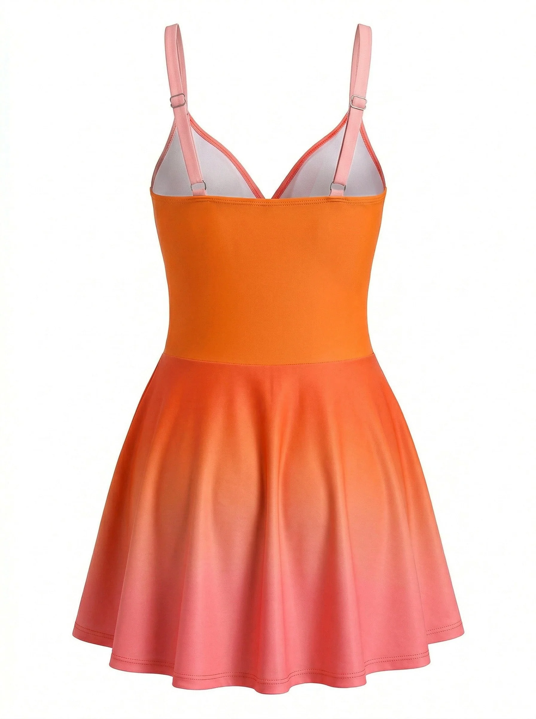 1940s Mirrored Ombre Front Twist One-Piece Swim Dress - Image 5