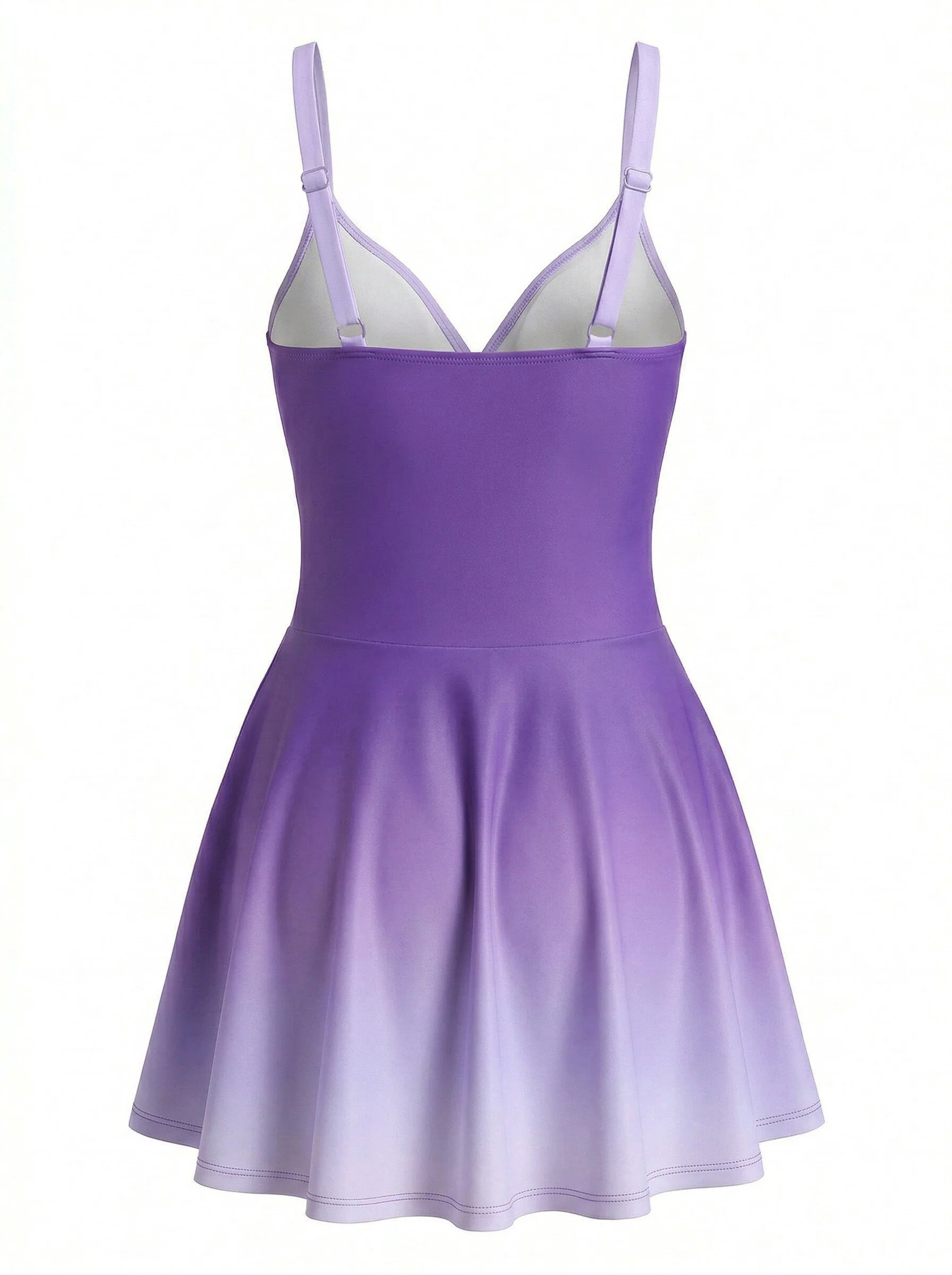 1940s Mirrored Ombre Front Twist One-Piece Swim Dress - Image 9