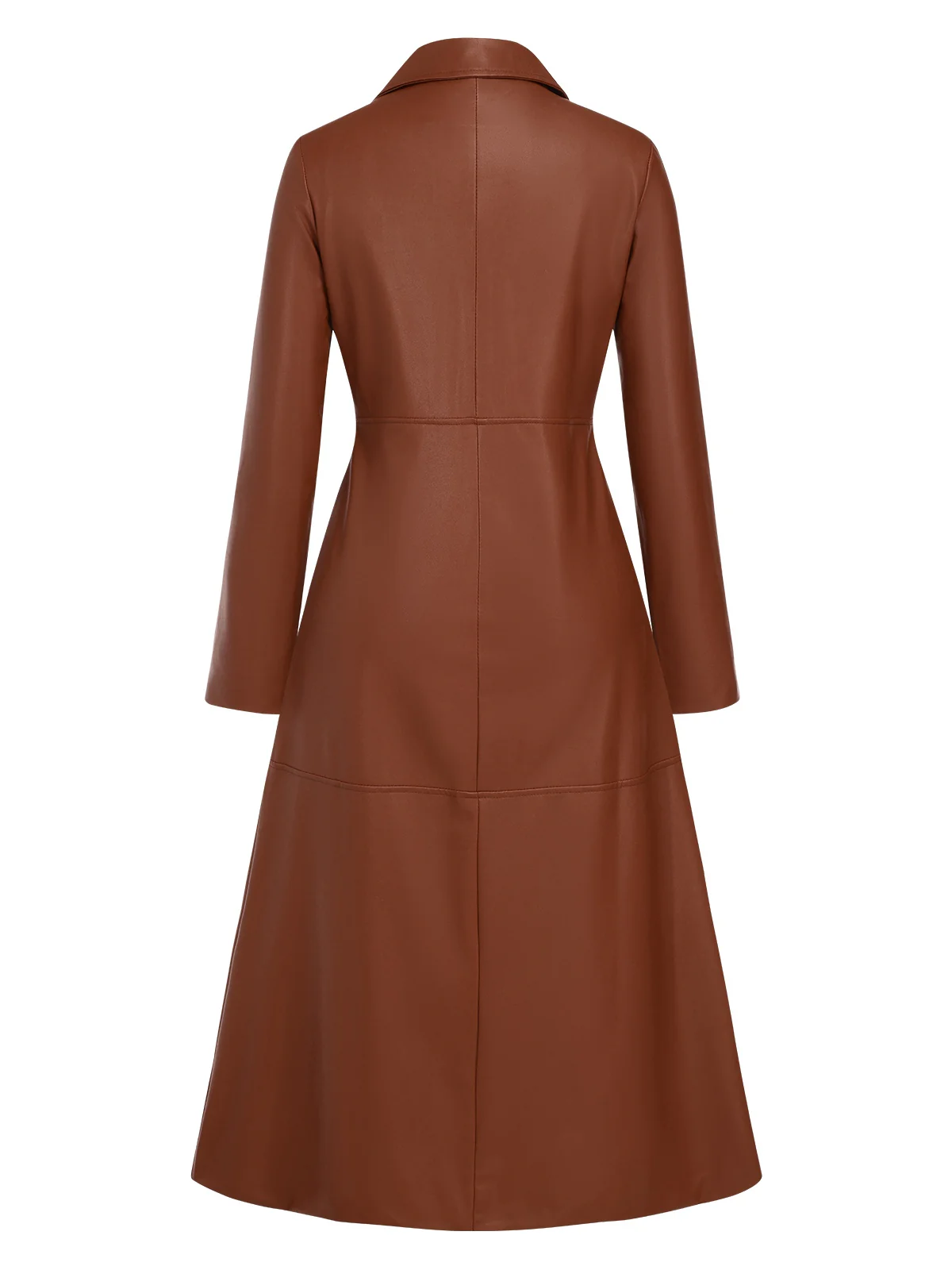 1940s Notched Collar Button Leather Coat - Image 3