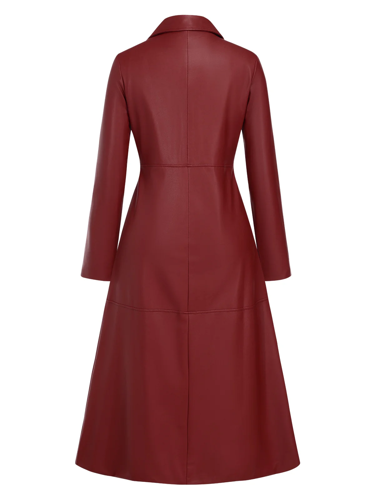 1940s Notched Collar Button Leather Coat - Image 6