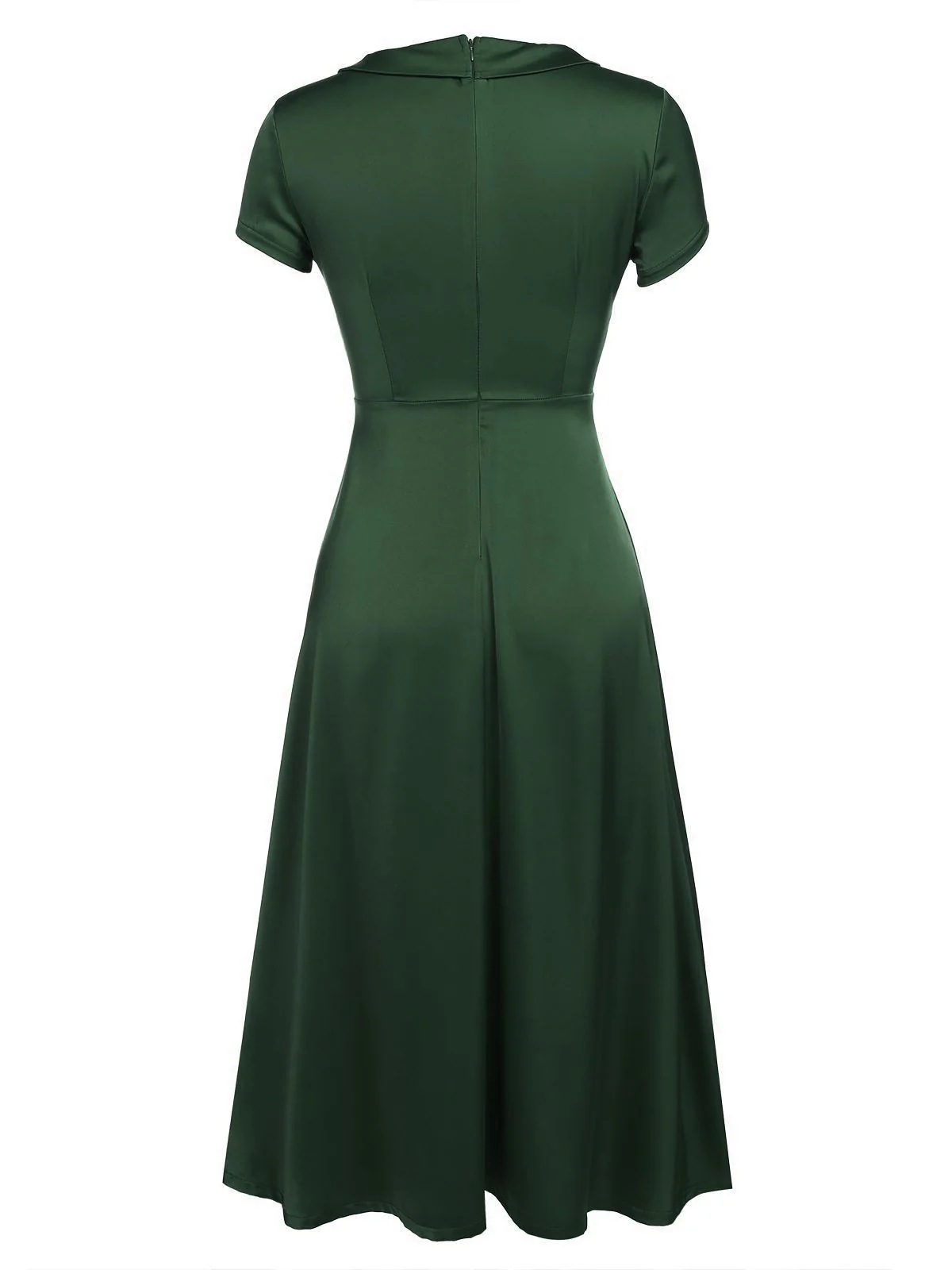 1940s Pearl Buttons Solid Darlene Dress - Image 3