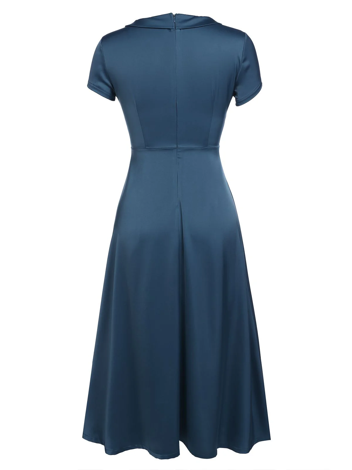 1940s Pearl Buttons Solid Darlene Dress - Image 6