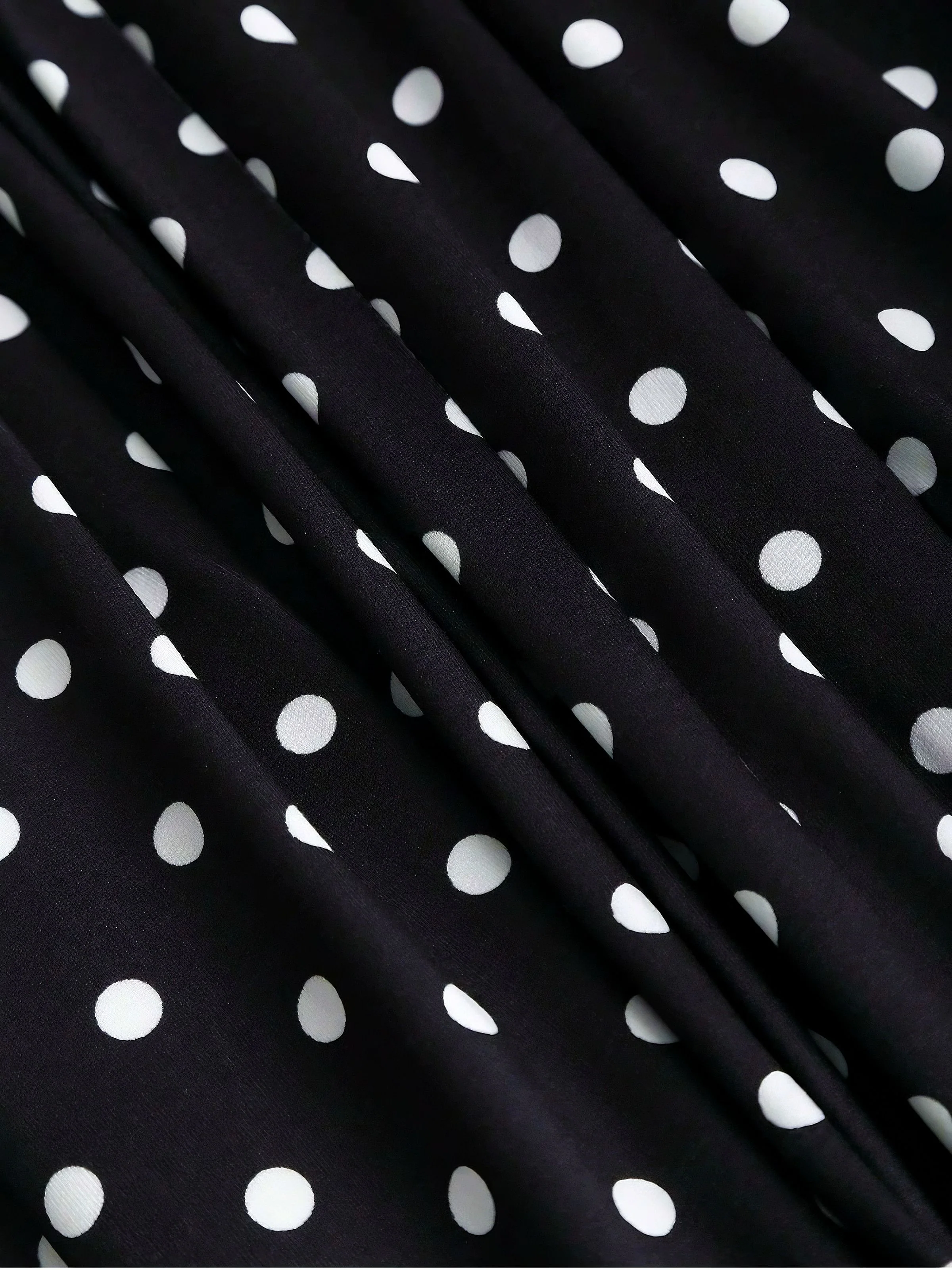 1940s Polka Dot Lace Trim Strap Jumpsuit - Image 3