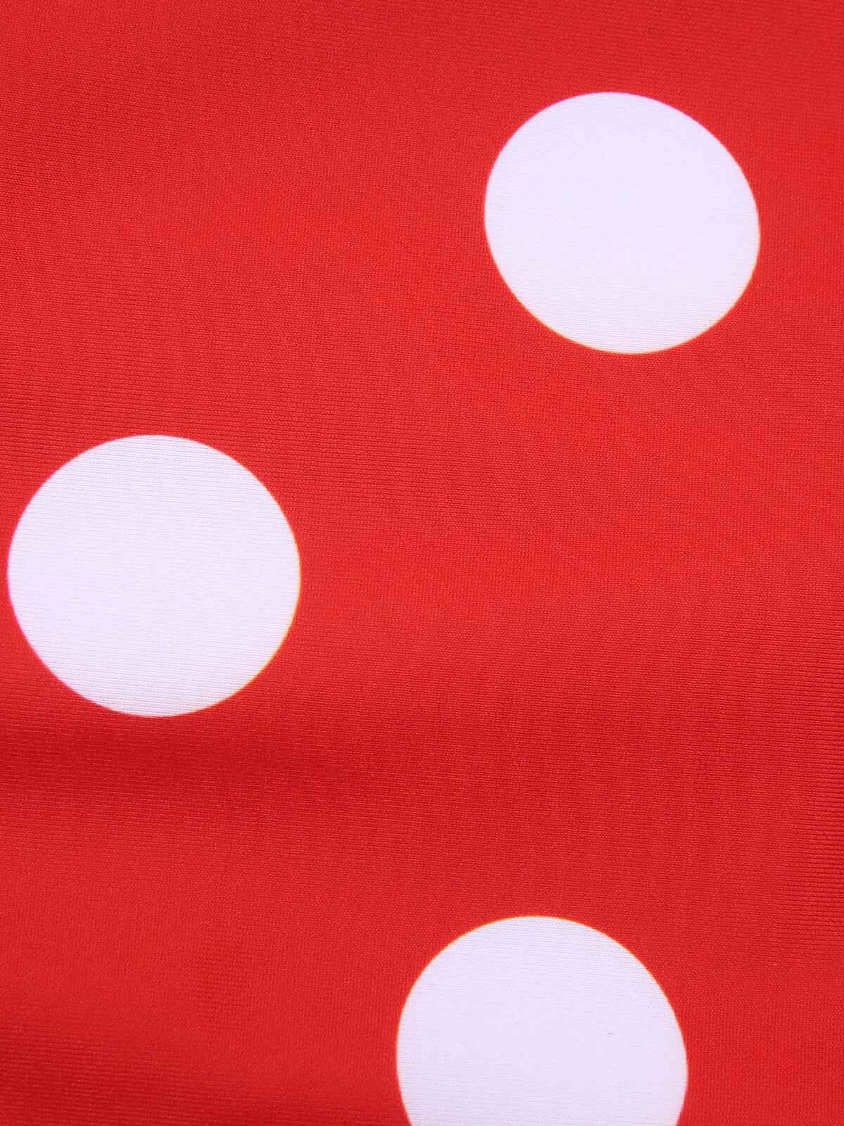 1940s Polka Dots Wrinkle Strap Swimsuit - Image 8