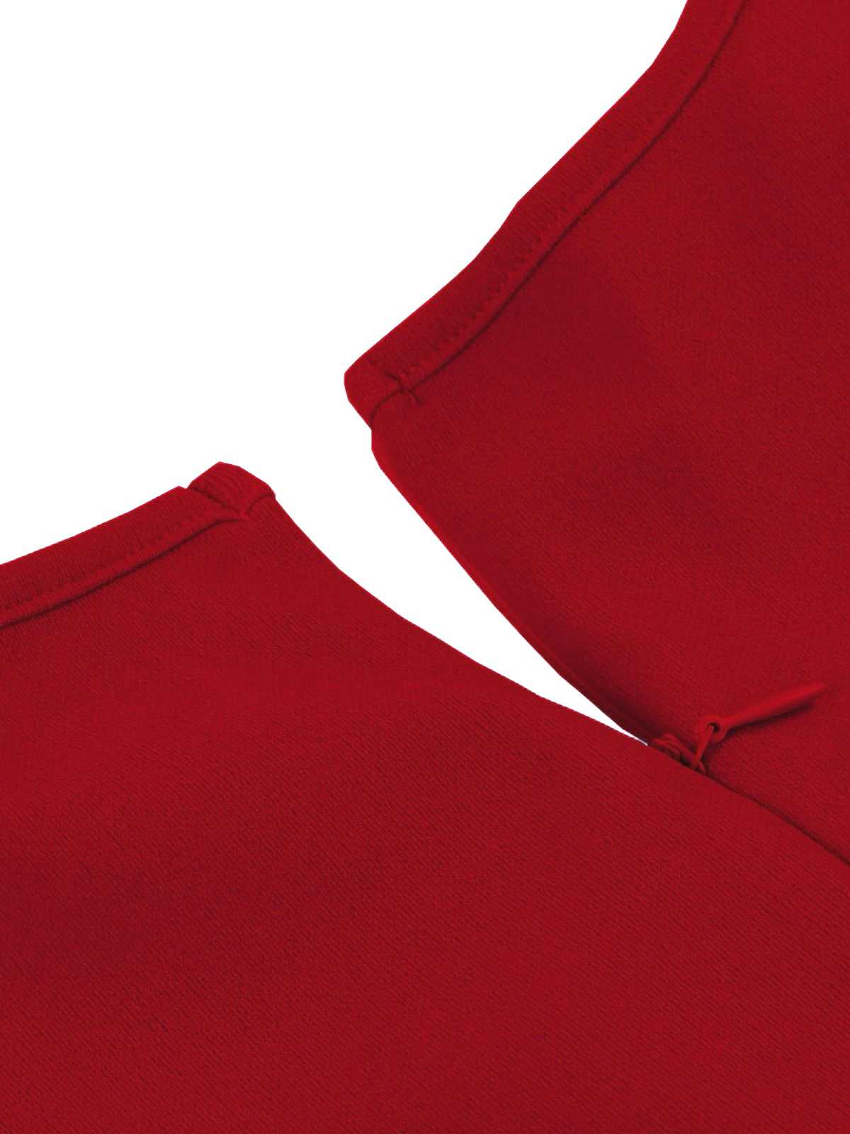 1940s Round Neck Bow Solid Tiered Dress - Image 4