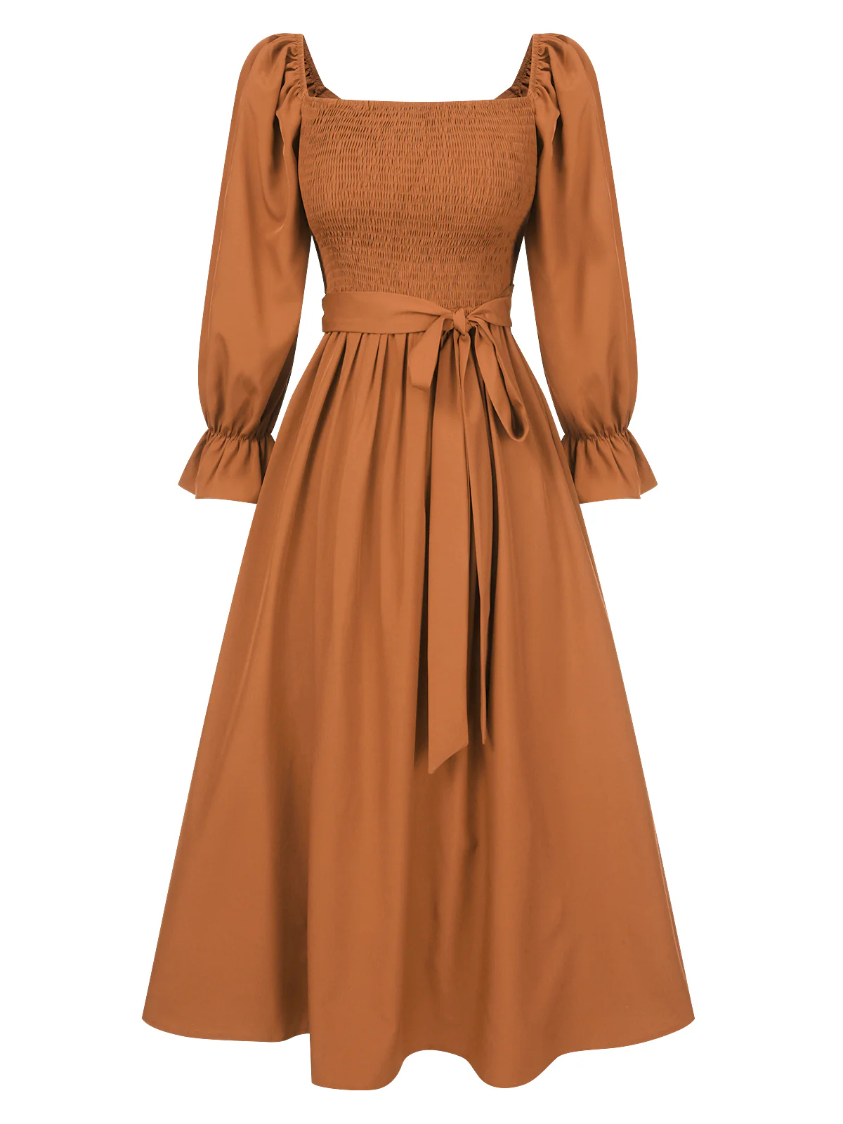 1940s Ruffle Wrap Reversible Puff Sleeve Dress - Image 9