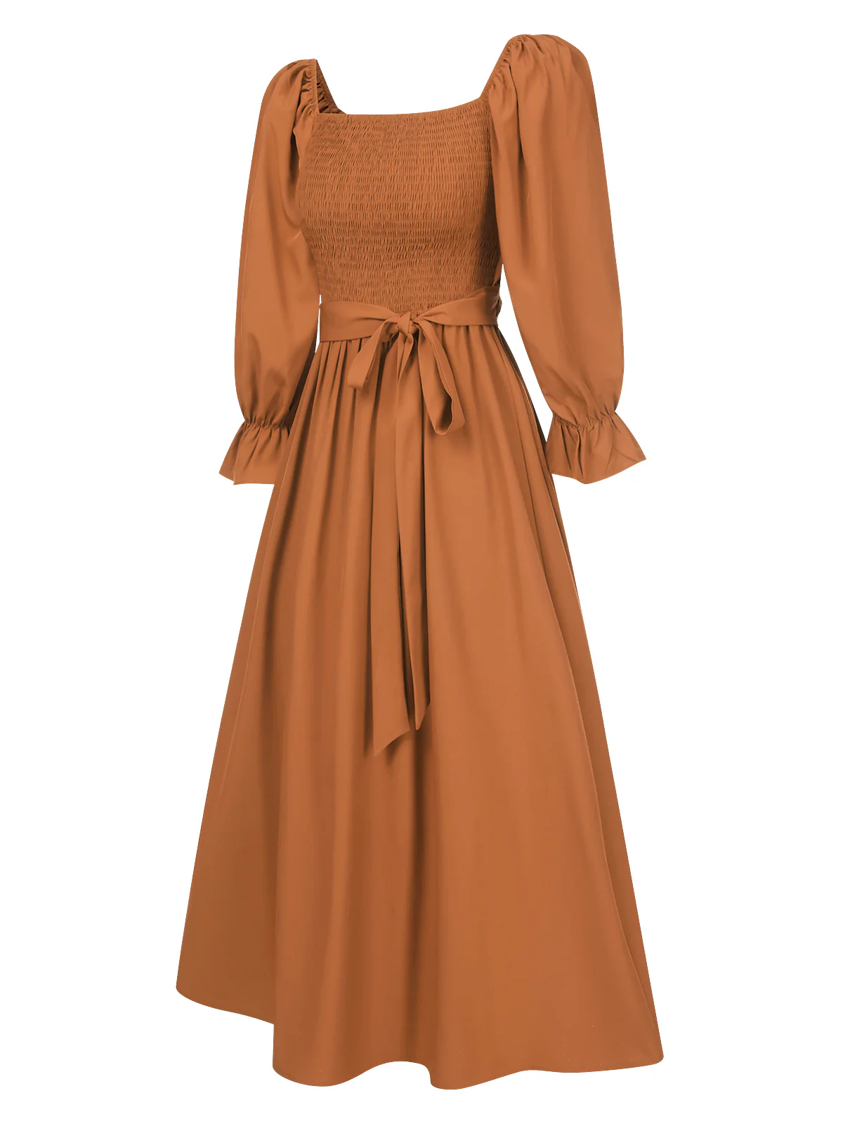 1940s Ruffle Wrap Reversible Puff Sleeve Dress - Image 10